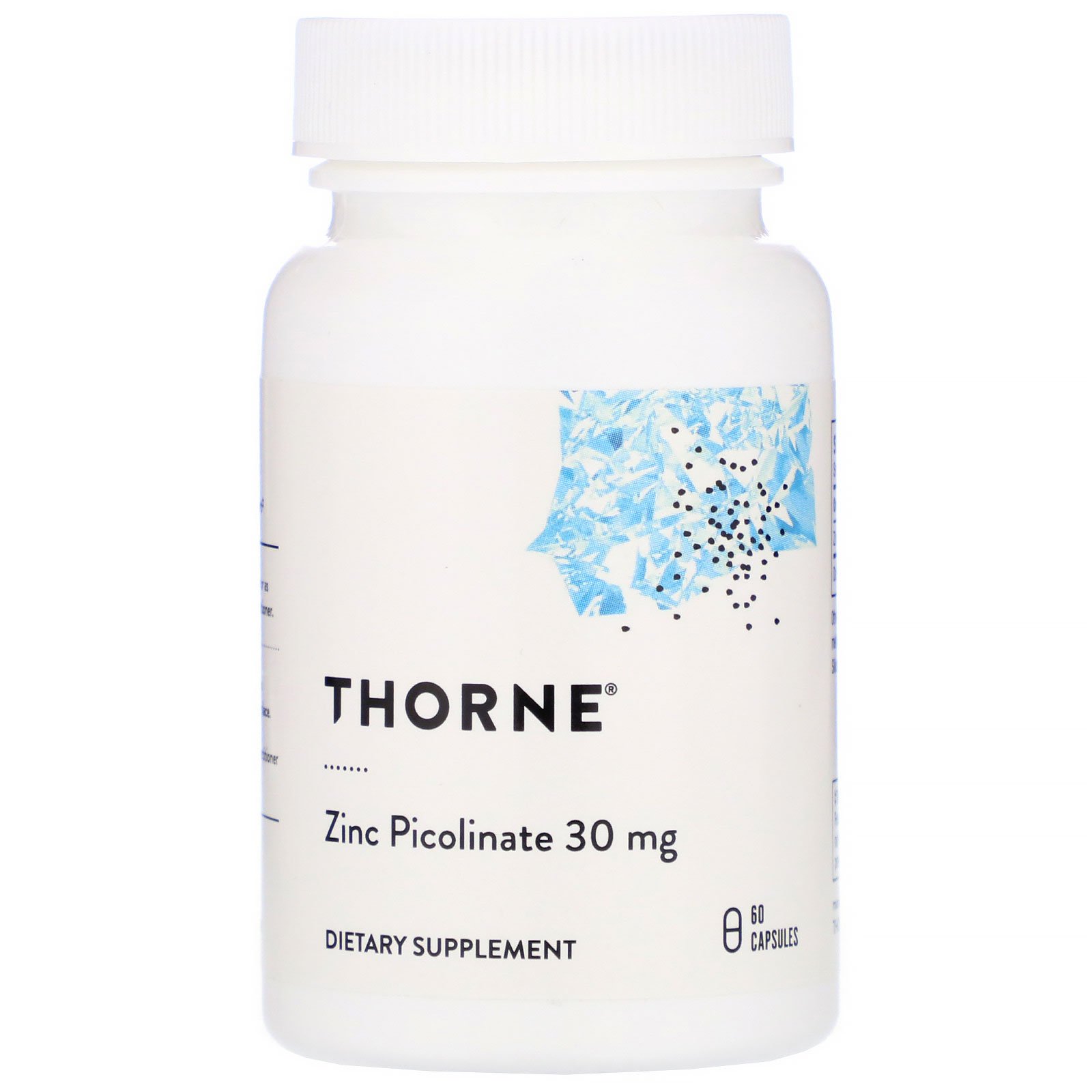 Thorne Research, Picolinato de Zinco, 30 mg, 60 Cápsulas