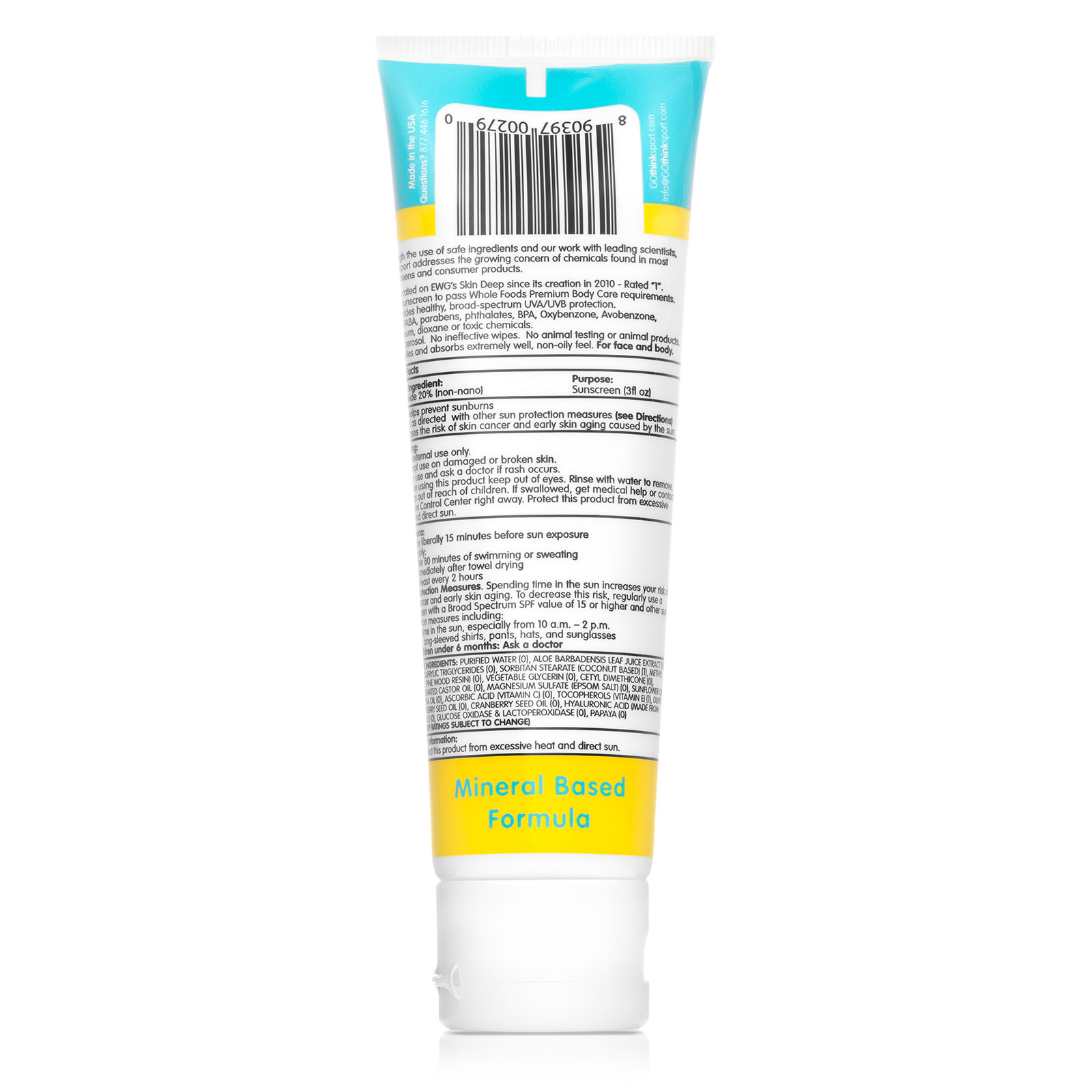 Think, Thinksport, Filtro Solar, FPS 50+, Para Crianças, 3 fl oz (89 ml) - Imagem 2