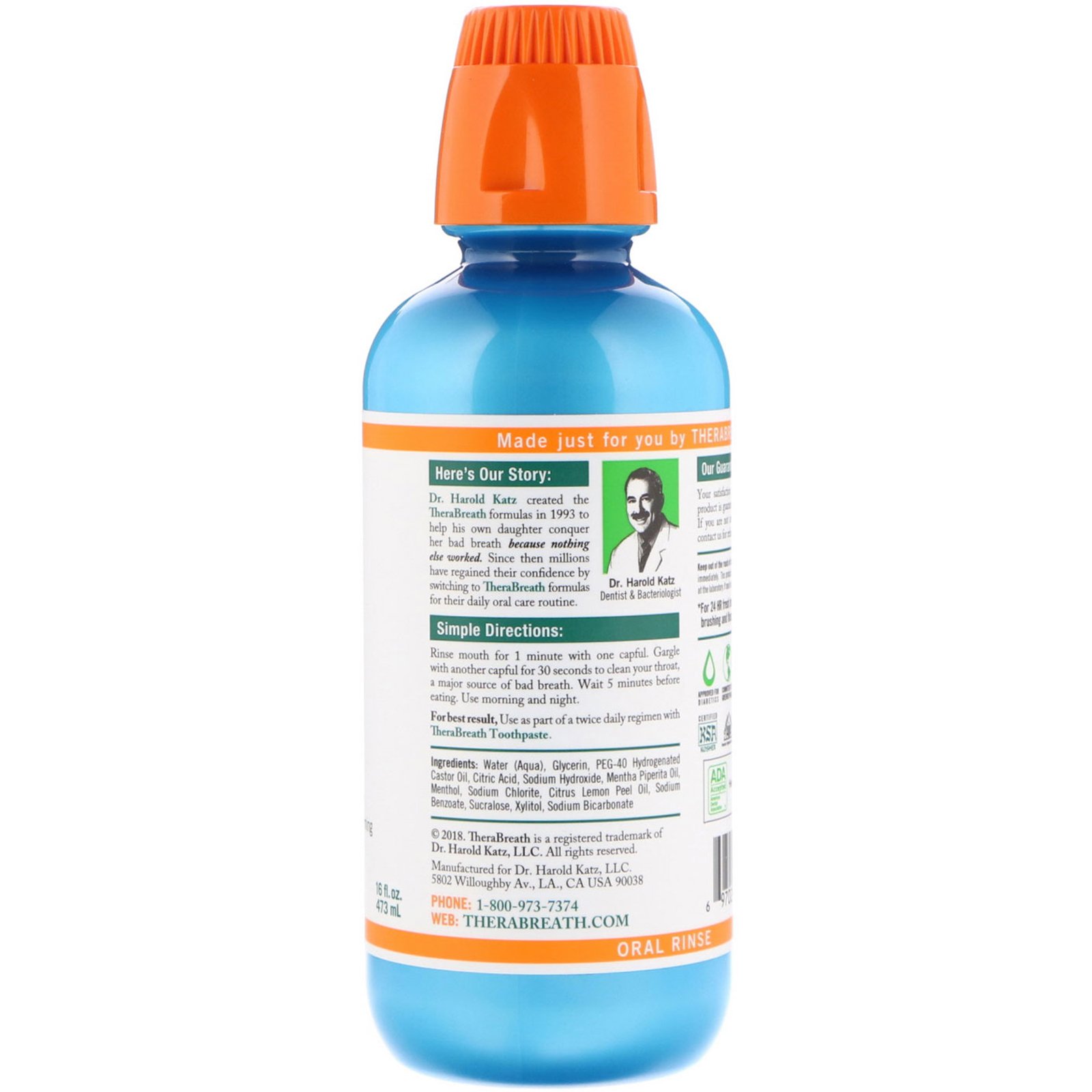 TheraBreath, Refrescante Bucal Fresh Breath, Sabor Gelado de Menta Revigorante, 473 ml (16 fl oz) - Imagem 2