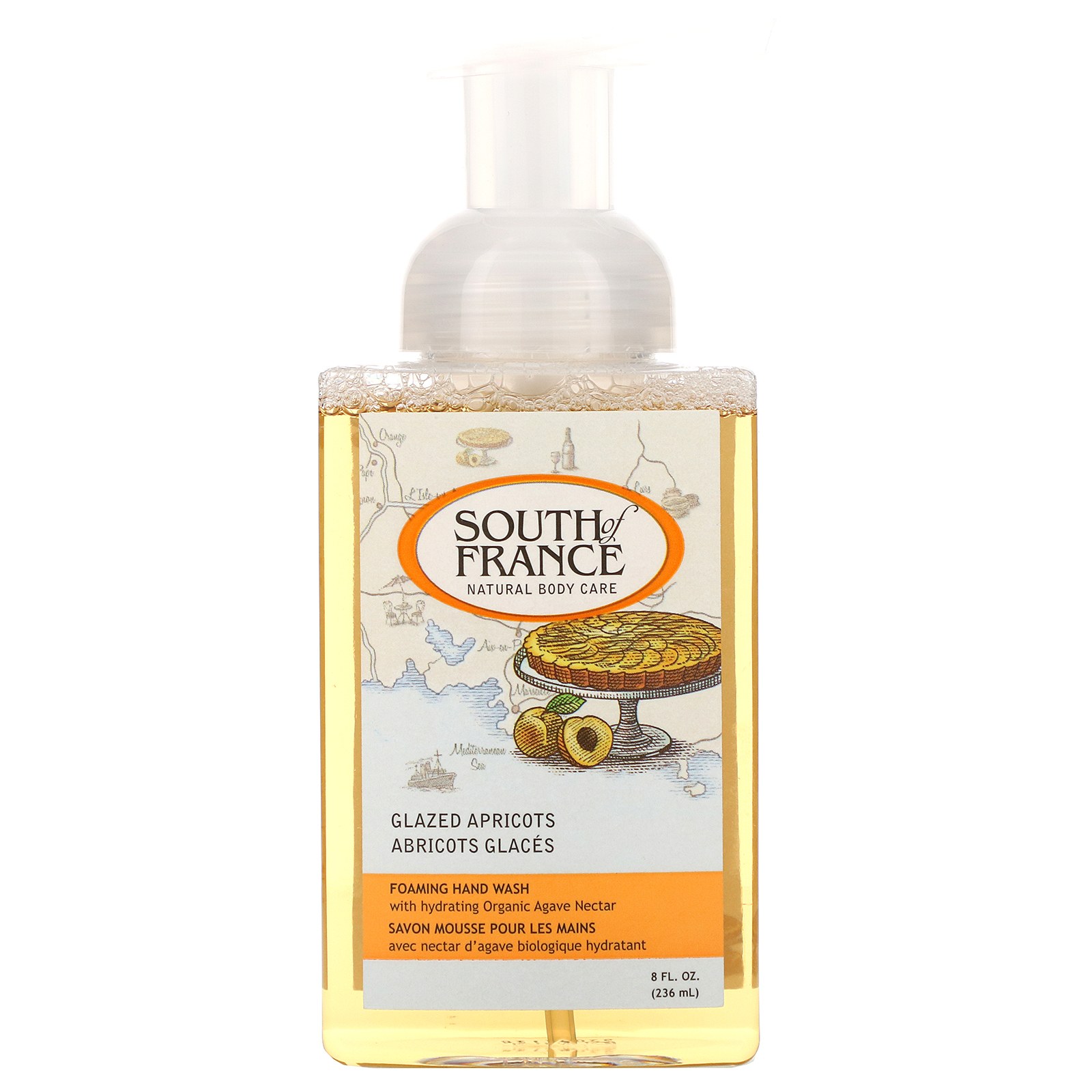 South of France, Sabonete Líquido Espumante, Damasco Glaseado, 236 ml (8 fl oz)
