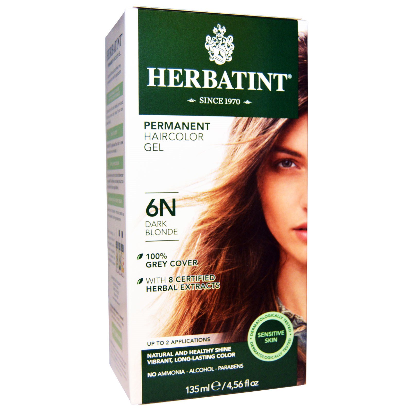 Herbatint, Gel Permanente para Coloração de Cabelo, 6N, Louro Escuro, 135 ml (4,56 fl oz)