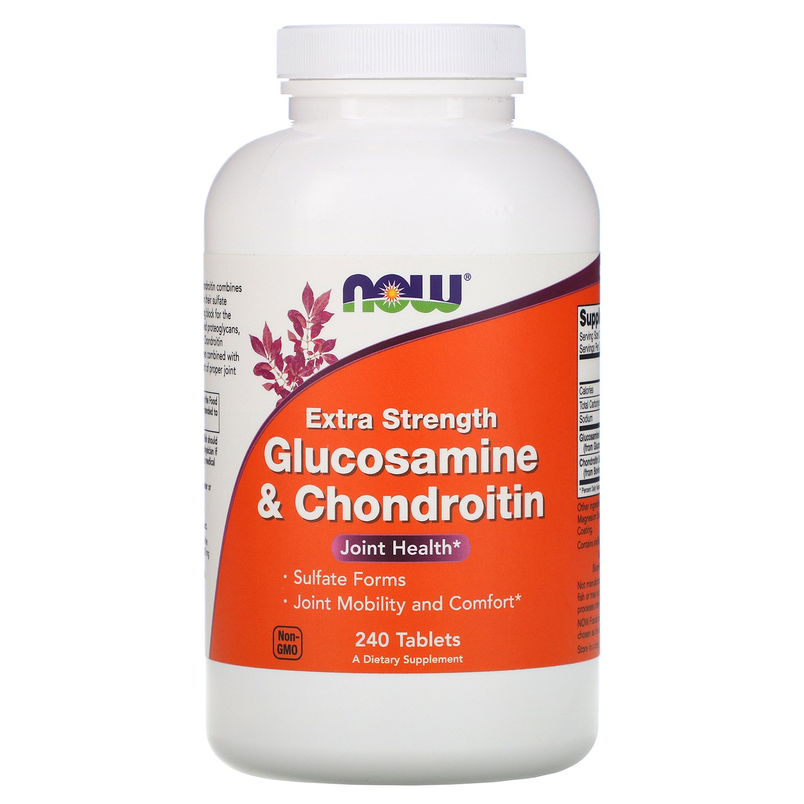 Now Foods, Glucosamina e Condroitina, Força Extra, 240 Comprimidos