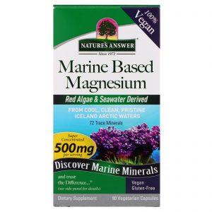 Comprar nature's answer, marine based magnesium, 500 mg, 90 vegetarian capsules preço no brasil magnésio vitaminas e minerais suplemento importado loja 109 online promoção -