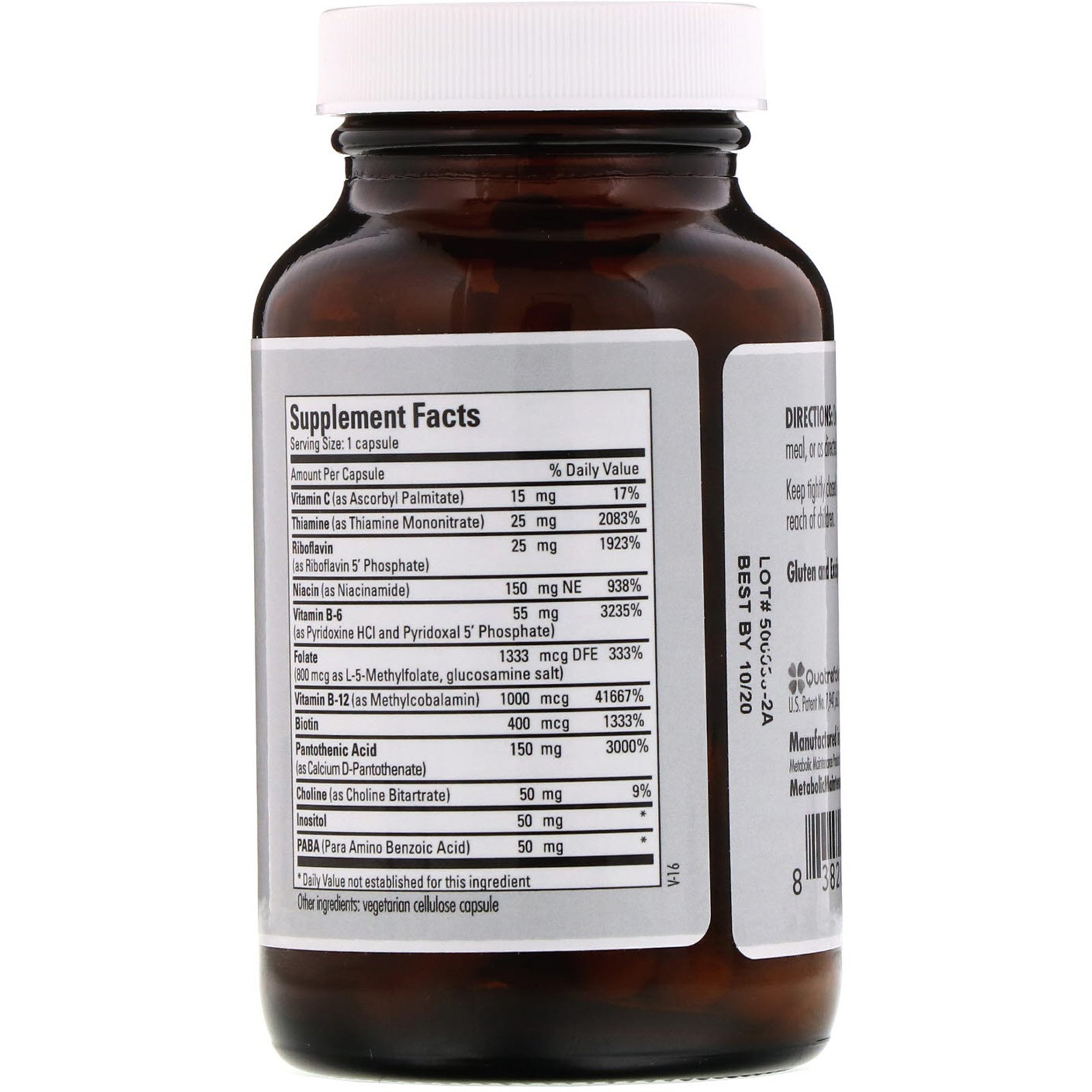 Metabolic Maintenance, B-Complex, Phosphorylated, 100 Cápsulas - Imagem 2