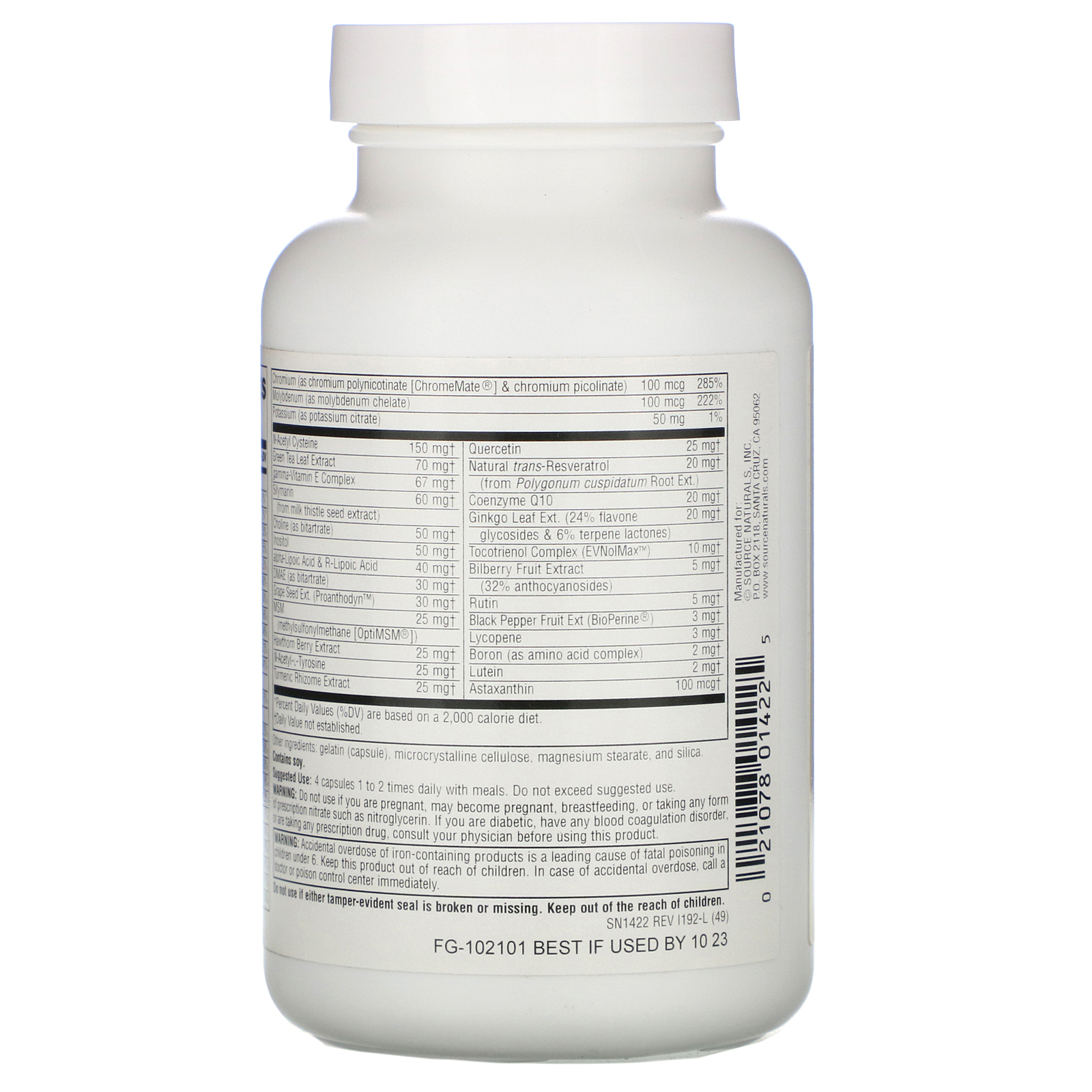 Source Naturals, Life Force Múltiplo, 120 cápsulas - Imagem 3
