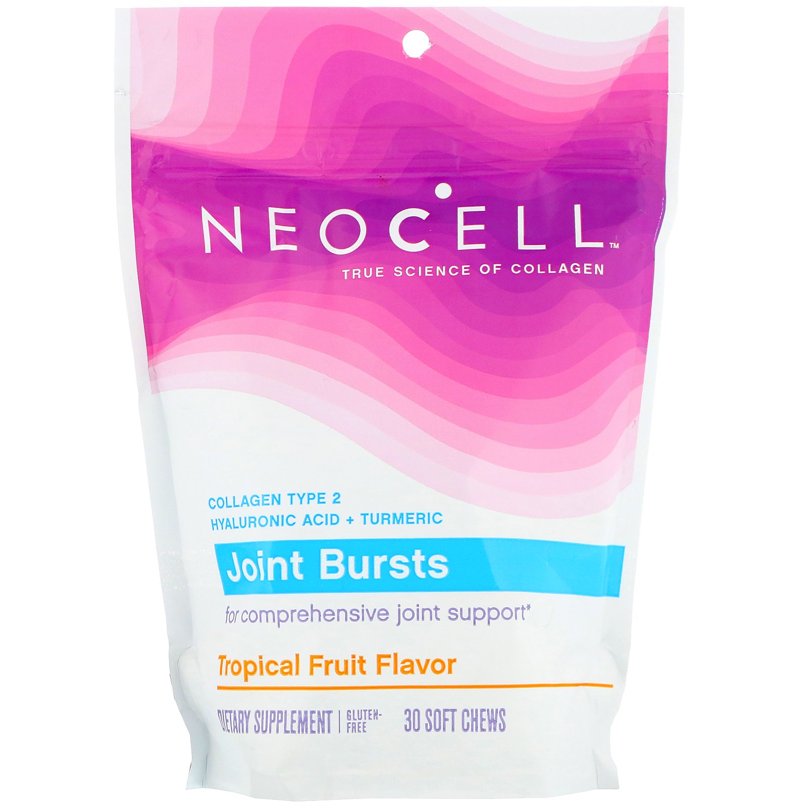 Neocell, Joint Bursts, Frutas Tropicais, 30 Gomas Mastigáveis