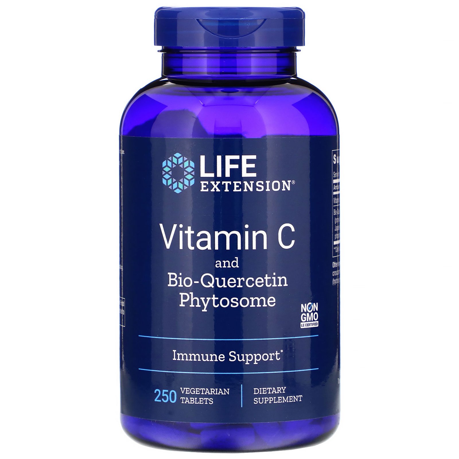 Life Extension, Vitamina C e Fitossoma Bioquercetina, 250 Comprimidos Vegetais