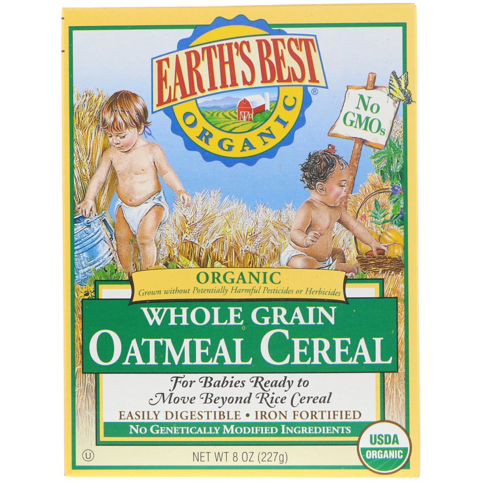 Earth's Best, Cereal de Aveia Orgânico Integral, 227 g (8 oz)