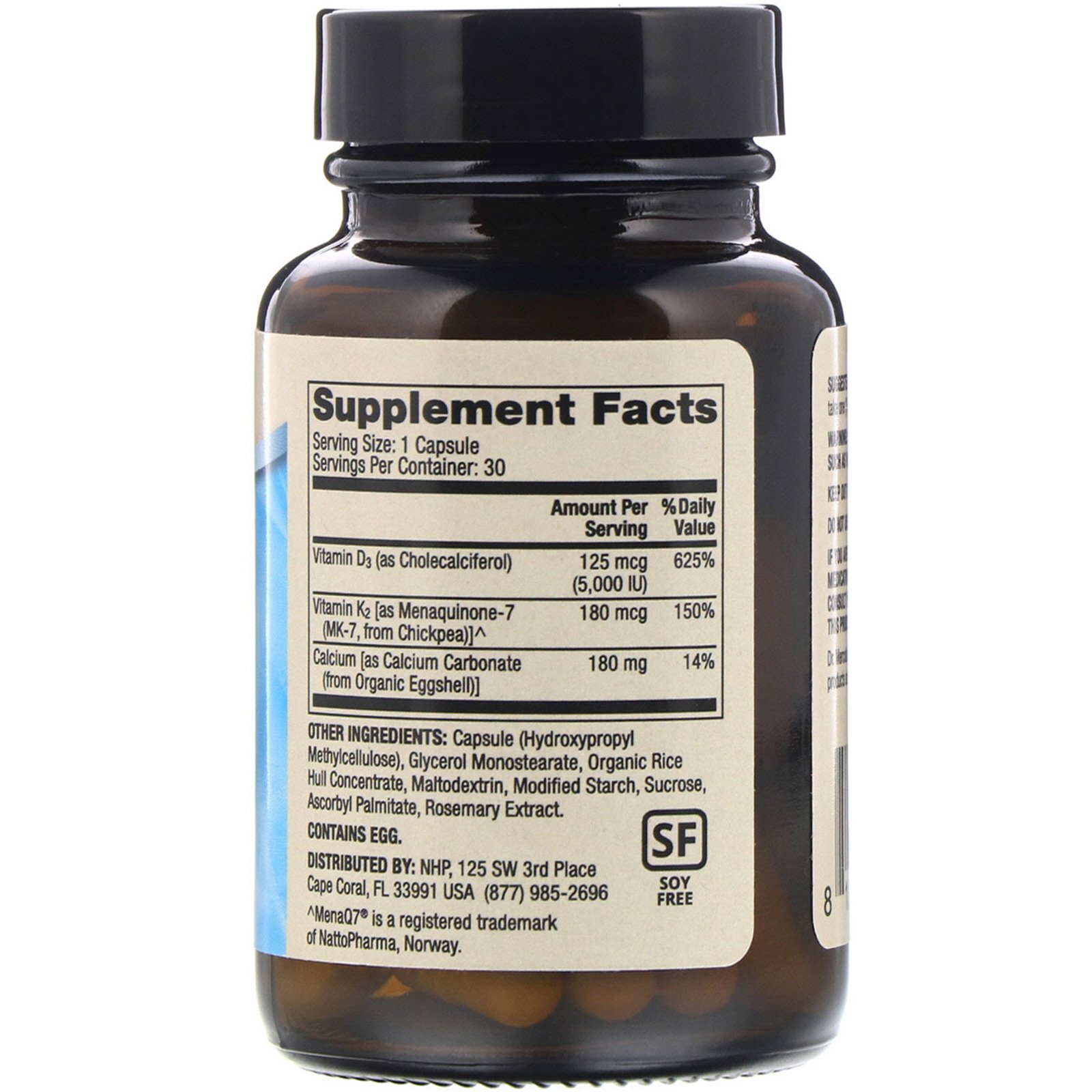 Dr. Mercola, Cálcio com Vitaminas D3 e K2, 30 Cápsulas - Imagem 2