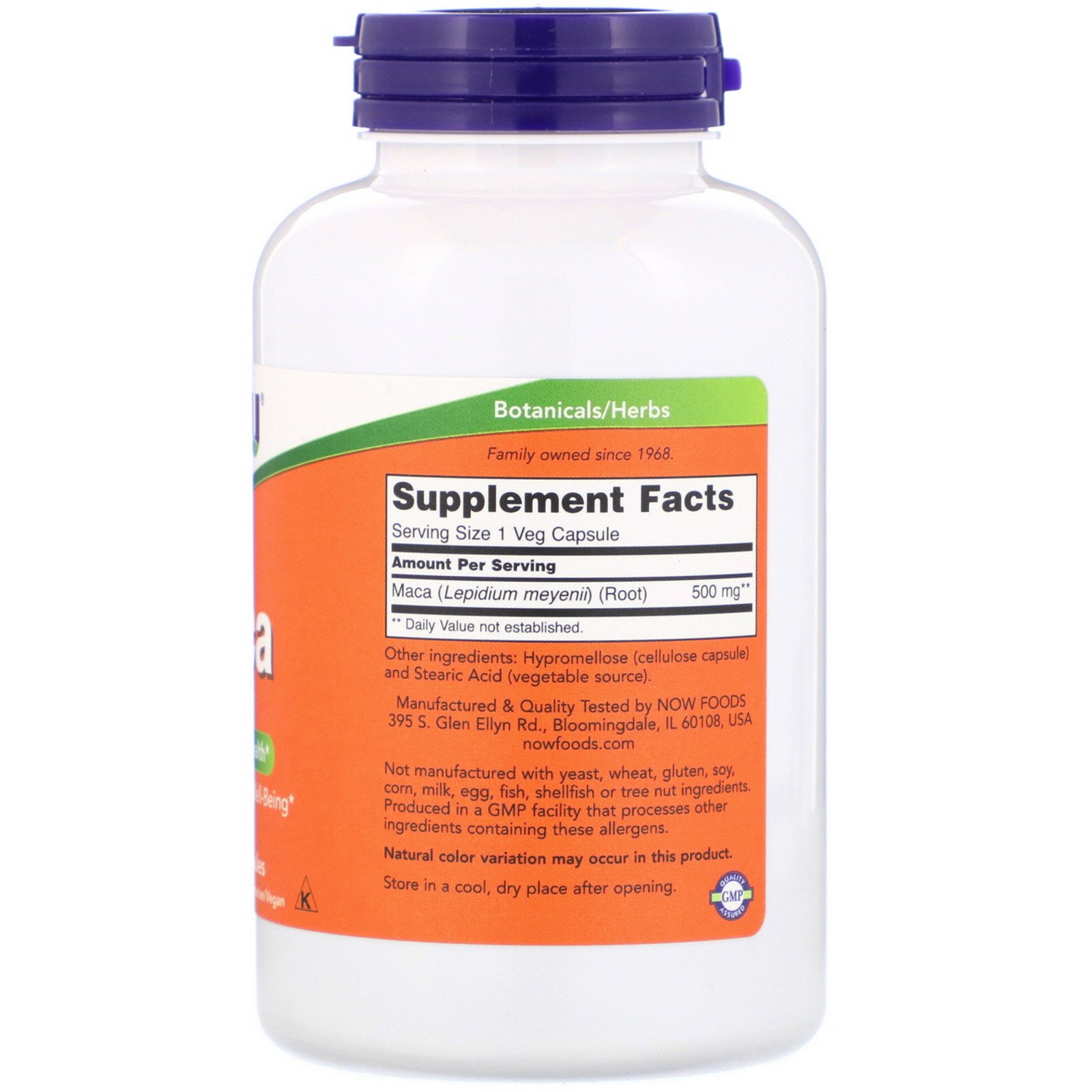 Now Foods, Maca, 500 mg, 250 Cápsulas Vegetais - Imagem 2
