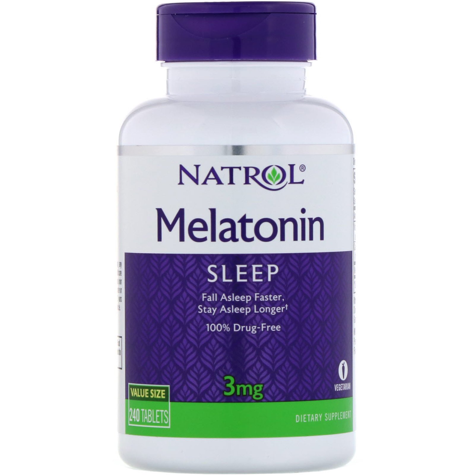 Natrol, Melatonina, 3 mg, 240 Comprimidos