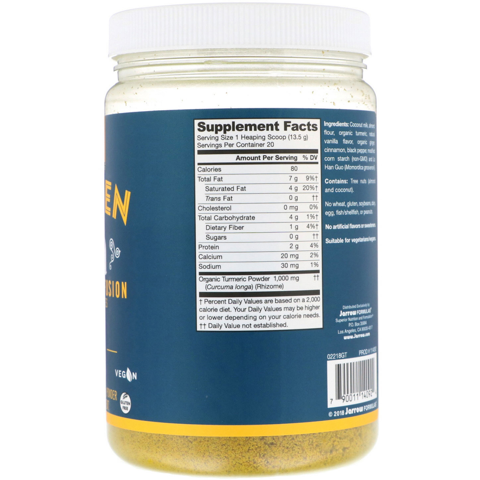 Jarrow Formulas, Chá Dourado, Infusão Turmérica, 270 g - Imagem 2