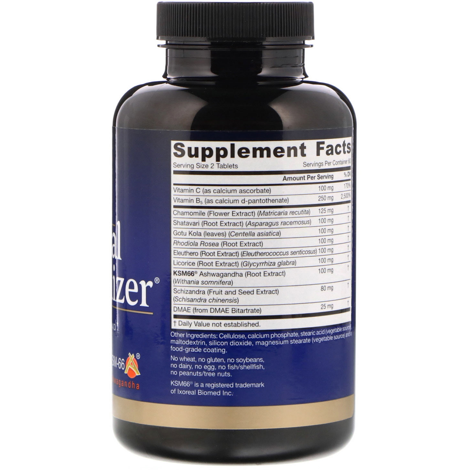 Jarrow Formulas, Otimizador Adrenal, 120 comprimidos - Imagem 2