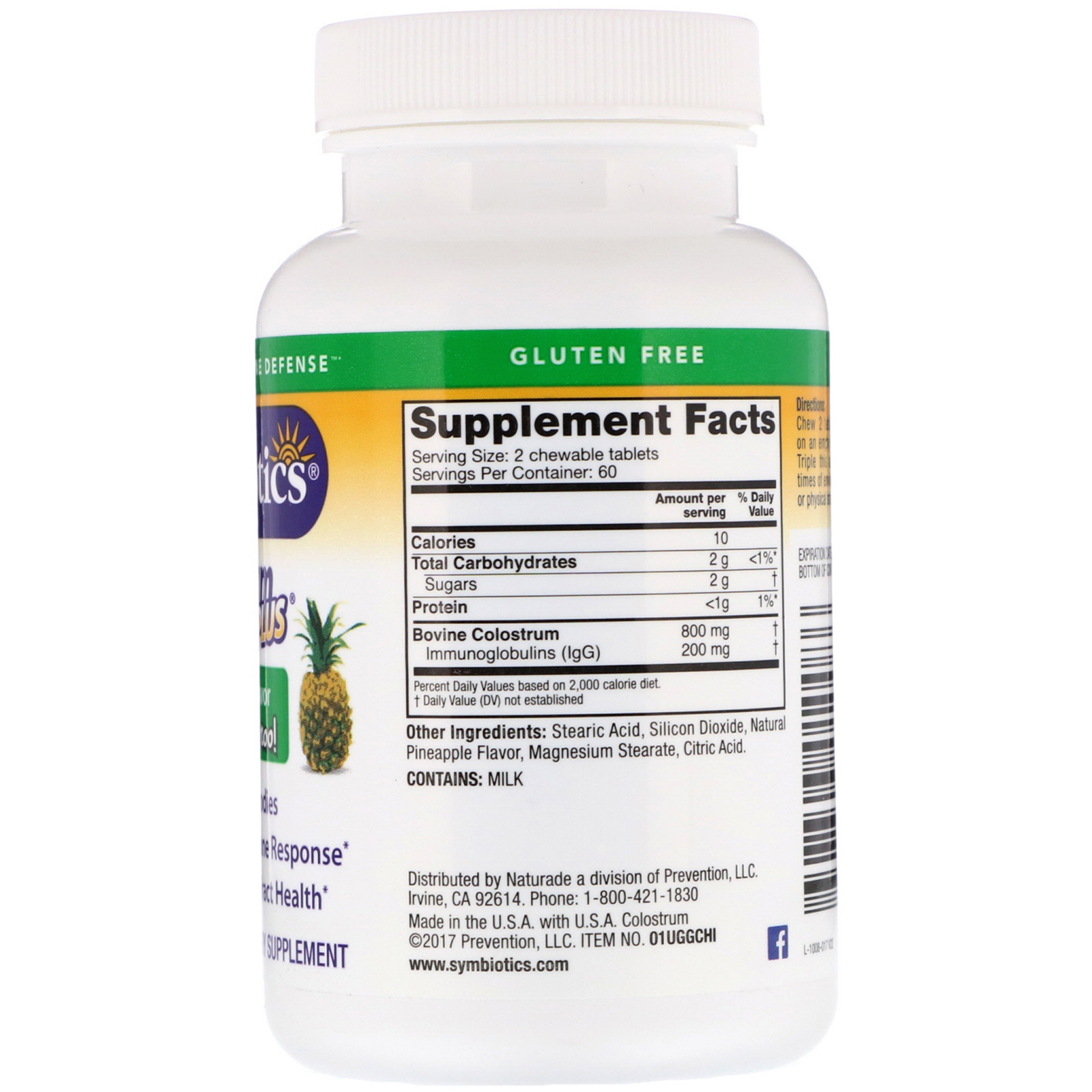 Symbiotics, Colostrum Plus, Mastigáveis, Sabor Abacaxi, 120 Comprimidos Mastigáveis - Imagem 2