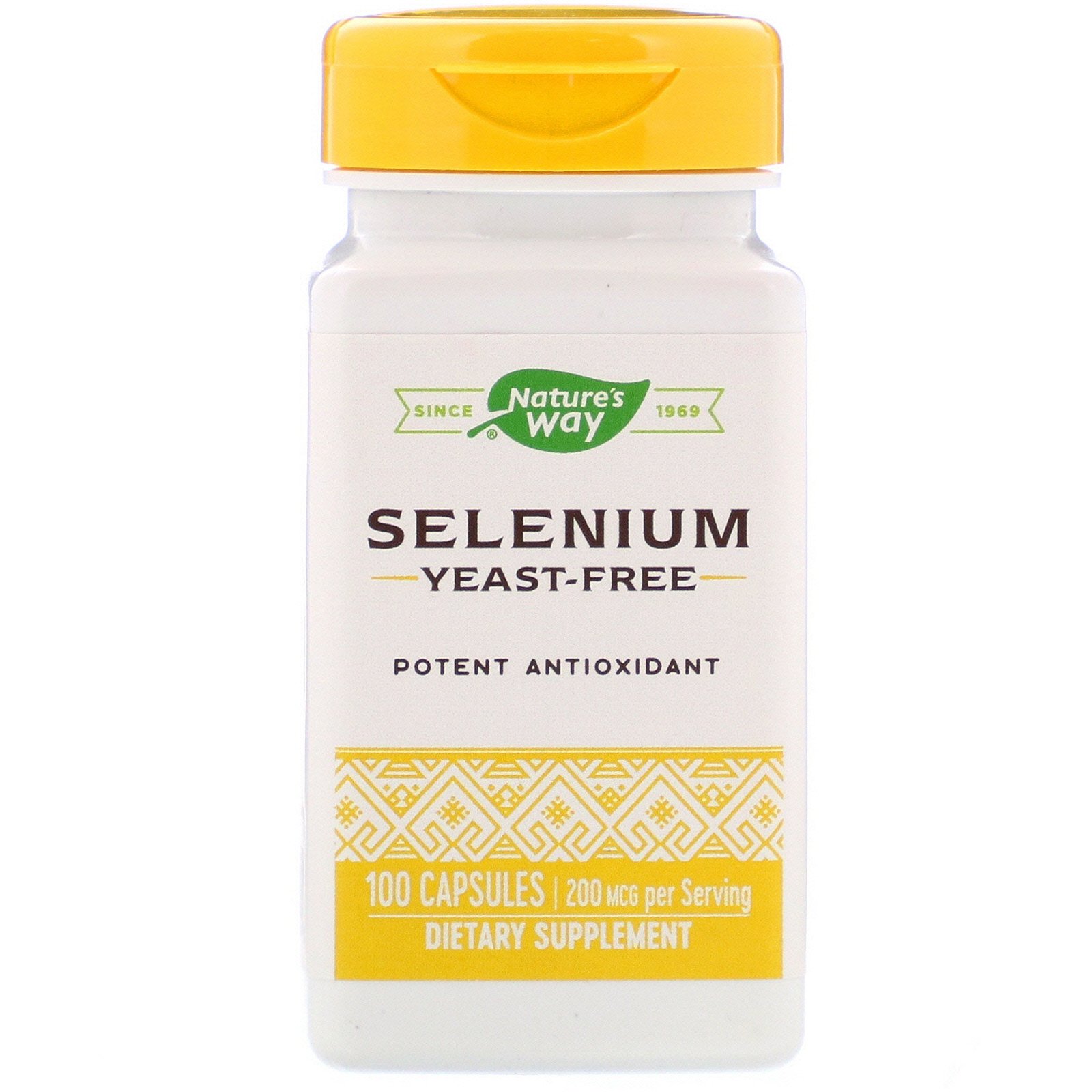 Nature's Way, Selênio, 200 mcg, 100 Cápsulas