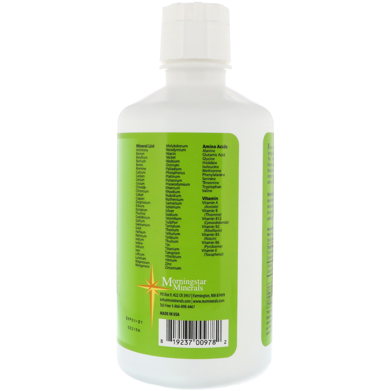 Morningstar Minerals, Vitality Boost HA, Suplemento de Minerais, 946 ml (32 fl oz) - Imagem 3