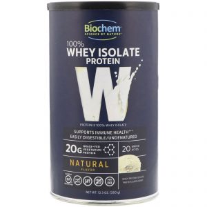 Comprar biochem, 100% whey isolate protein, natural, 12. 3 oz (350 g) preço no brasil proteína suplementos de musculação whey protein suplemento importado loja 135 online promoção -
