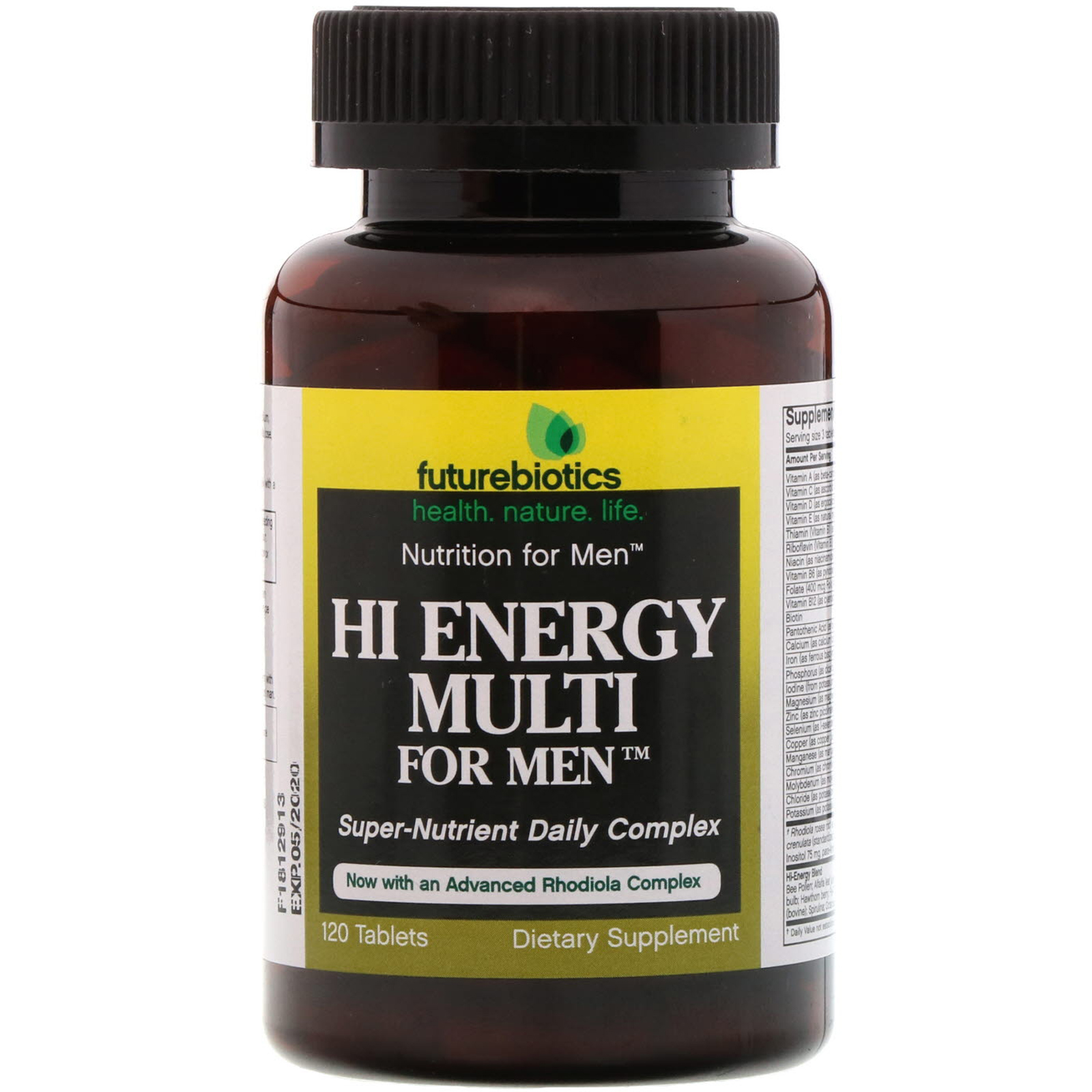 FutureBiotics, Hi Energy Multi, para Homens, 120 Comprimidos