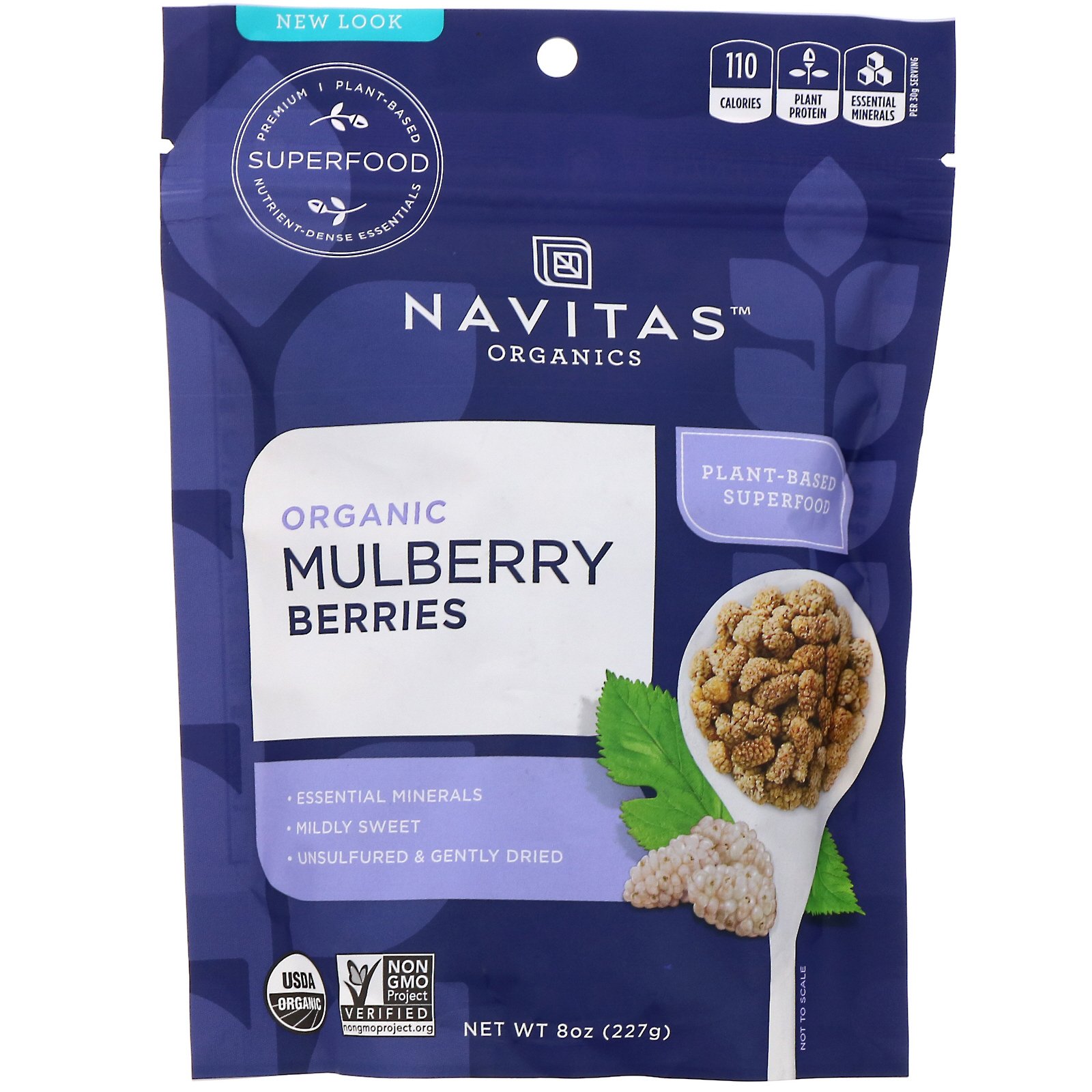 Navitas Organics, Bagas de Amora Orgânica, 227 g (8 oz)