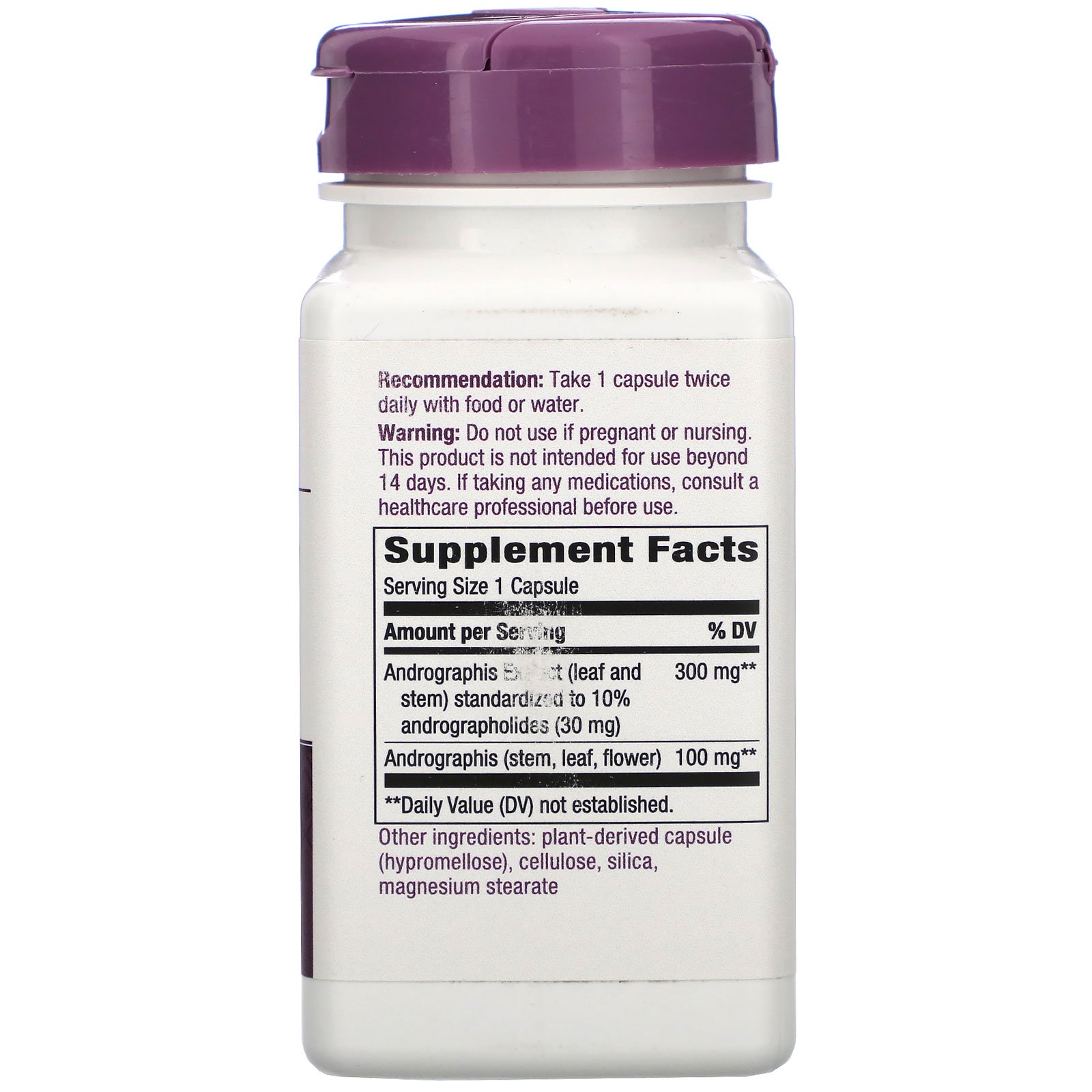 Nature's Way, Andrographis, 300 mg, 60 Vegan Capsules - Imagem 2