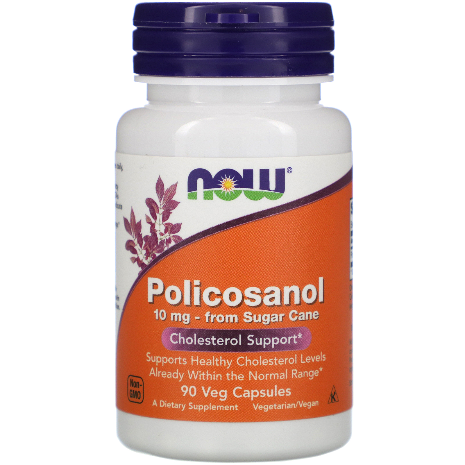 Now Foods, Policosanol, 10 mg, 90 Cápsulas Vegetais