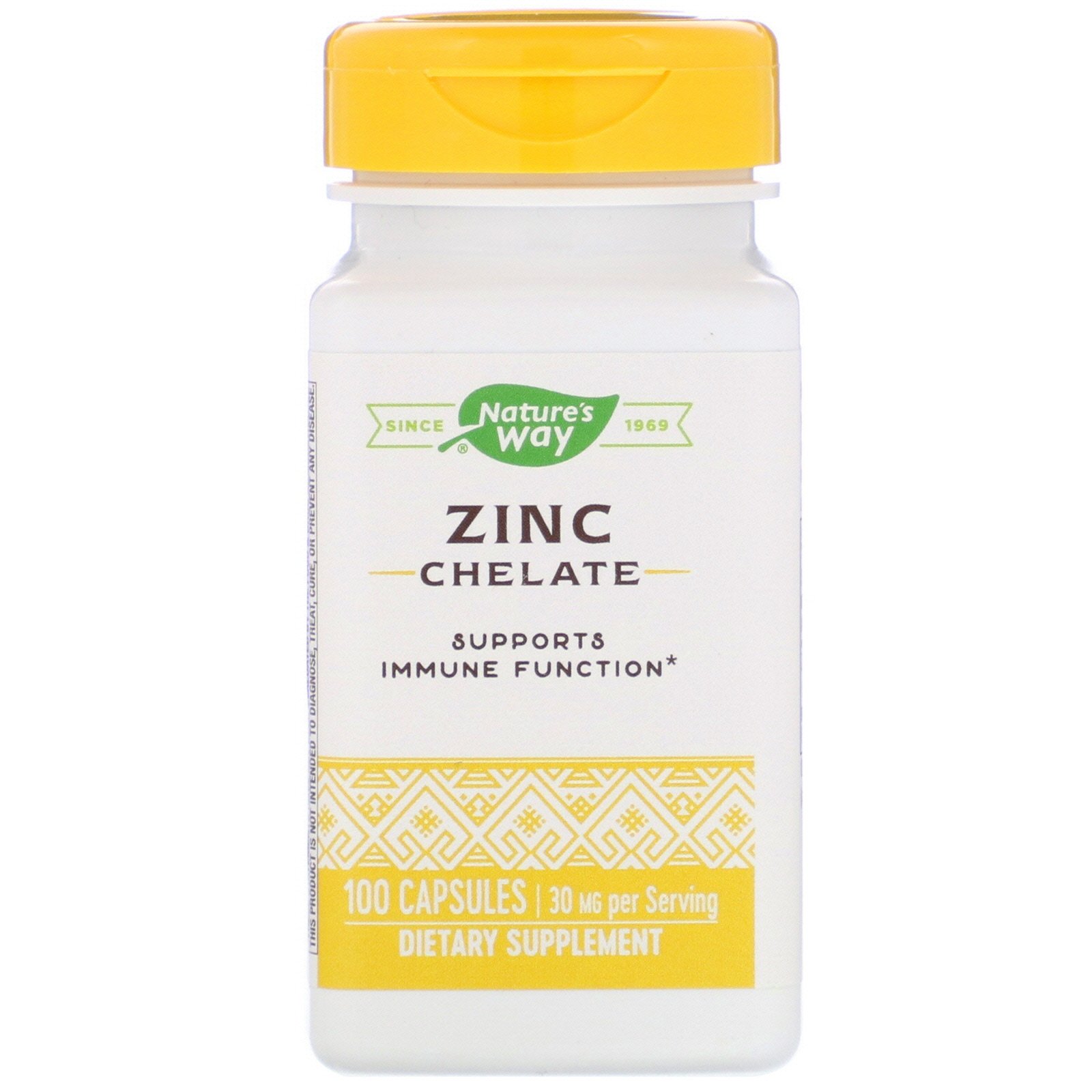 Nature's Way, Bisglicinato de Zinco, 30 mg, 100 Cápsulas