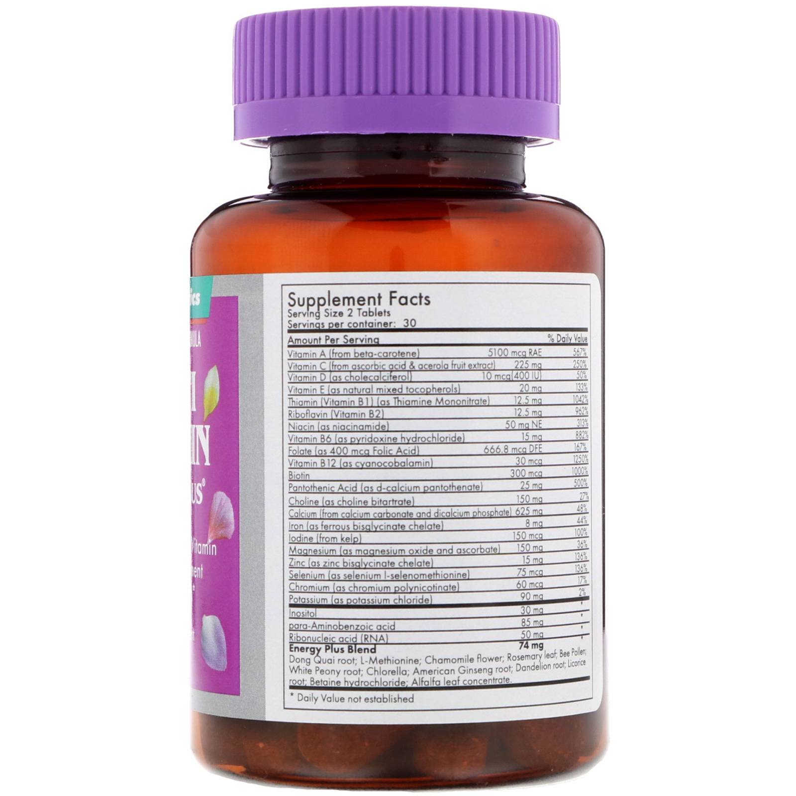 FutureBiotics, Advanced Women's Formula, Multi Vitamin Energy Plus, 60 Tablets - Imagem 2