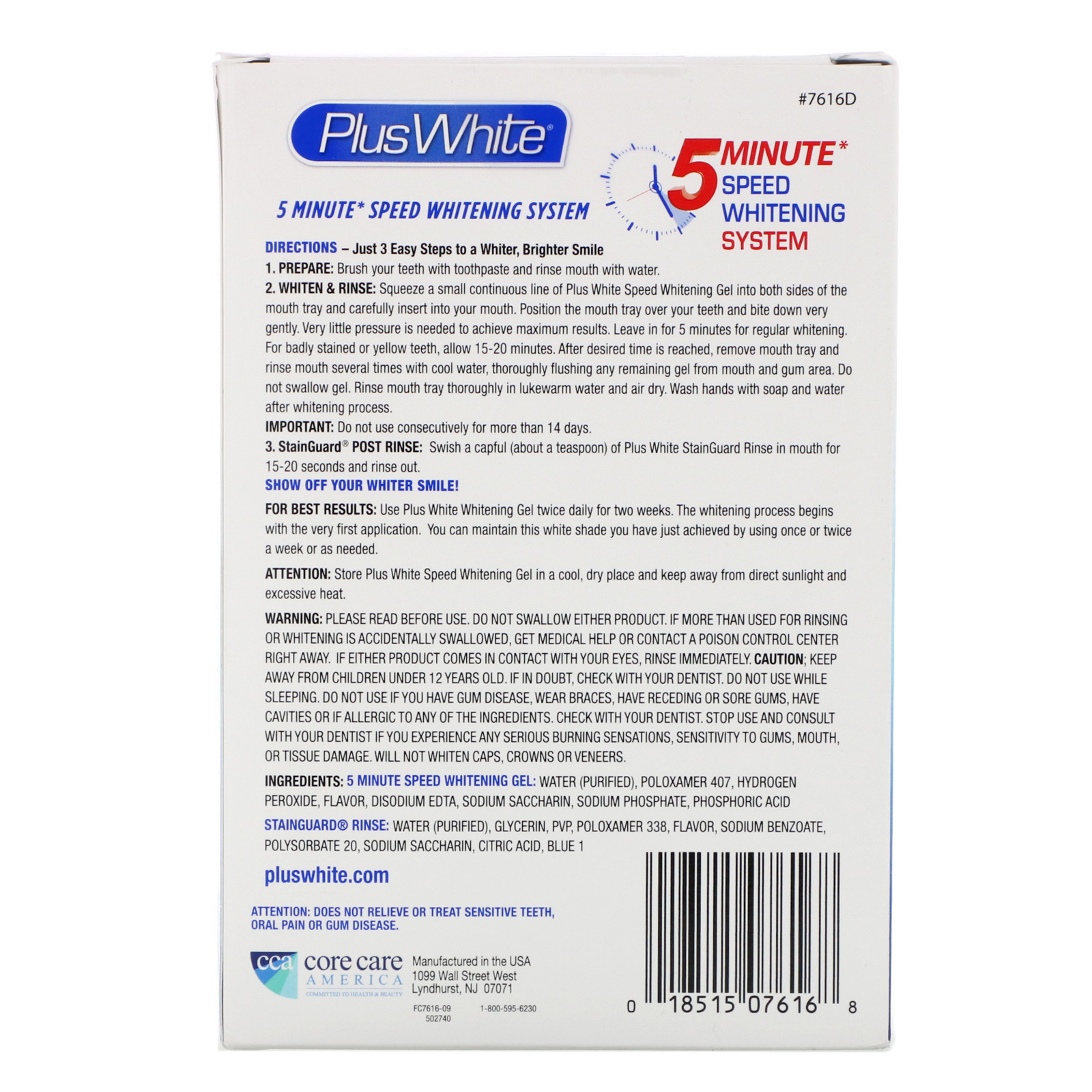 Plus White, Sistema de Clareamento Premier de 5 Minutos, Kit de Clareamento de 3 Peças - Imagem 3