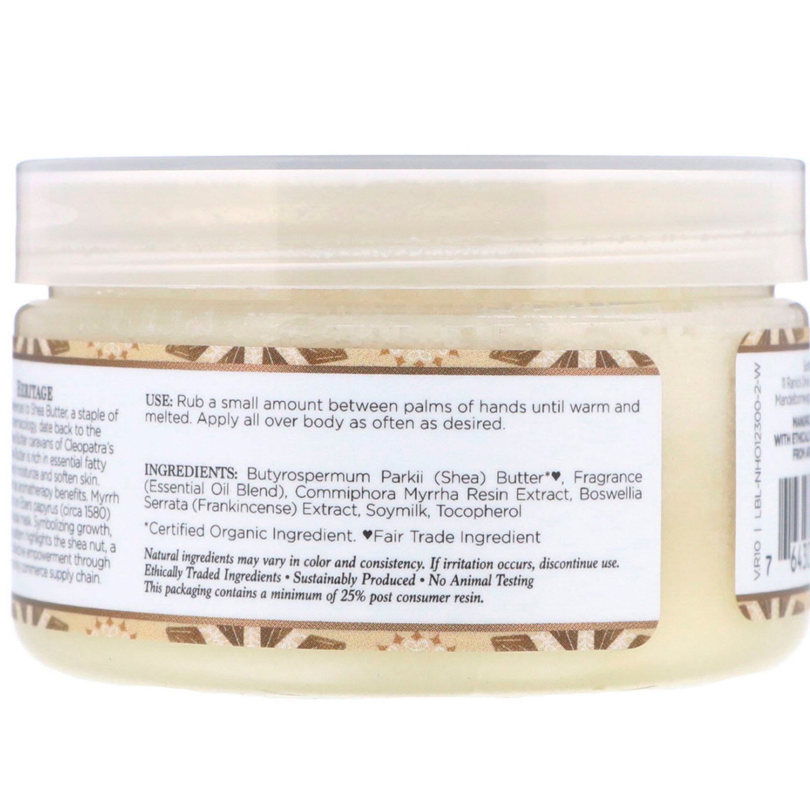 Nubian Heritage, Manteiga de Karité Pura com Infusão de Manteiga de Karité, 113 g (4 oz) - Imagem 2