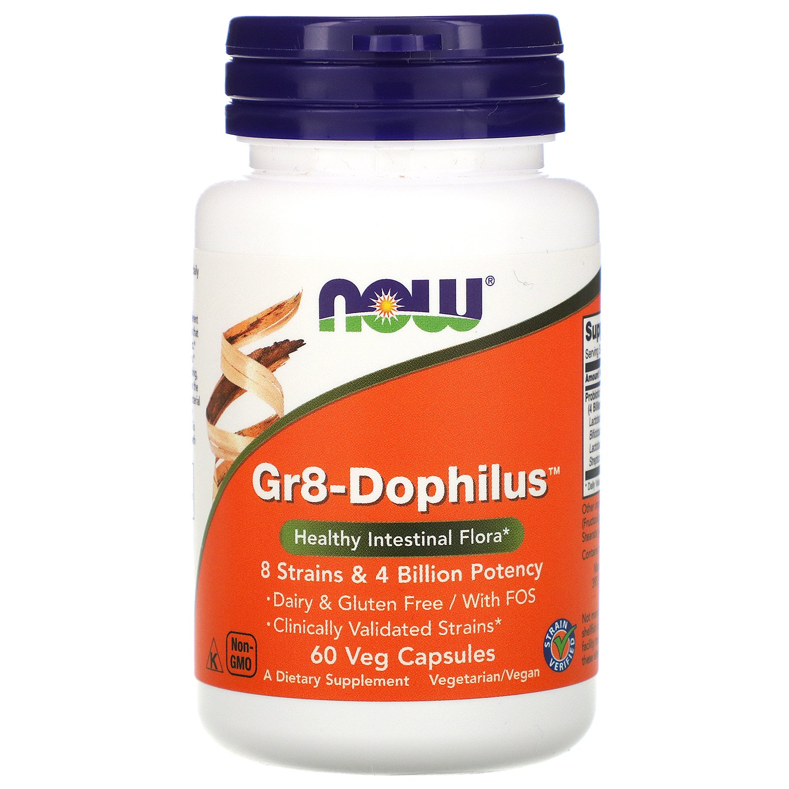 Now Foods, Gr8-Dophilus, 60 Cápsulas Vegetais