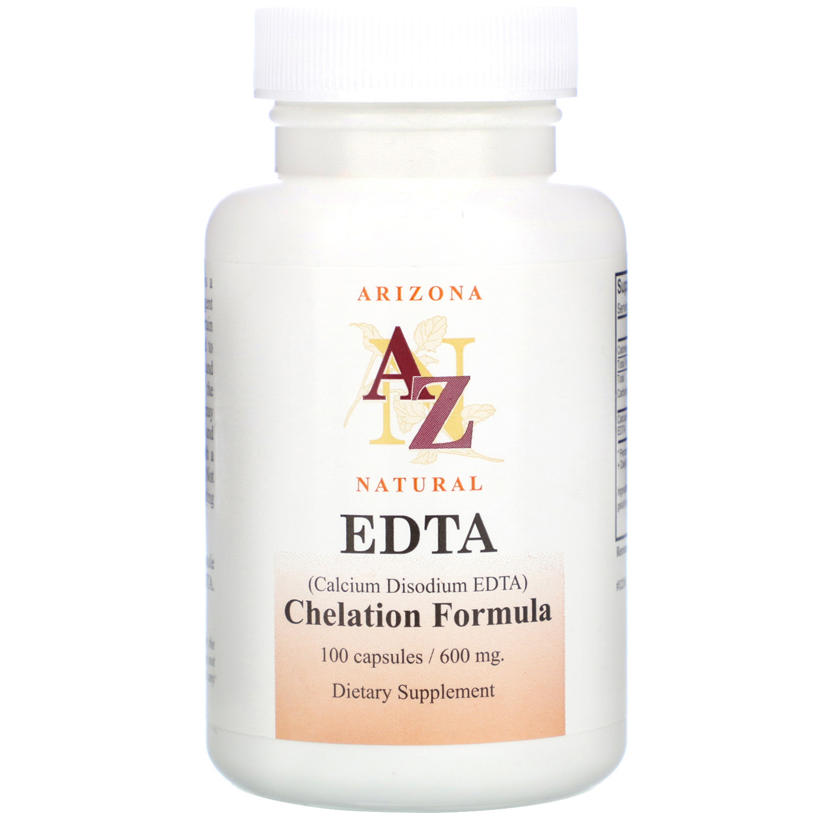 Arizona Natural, EDTA, 600 mg, 100 Cápsulas