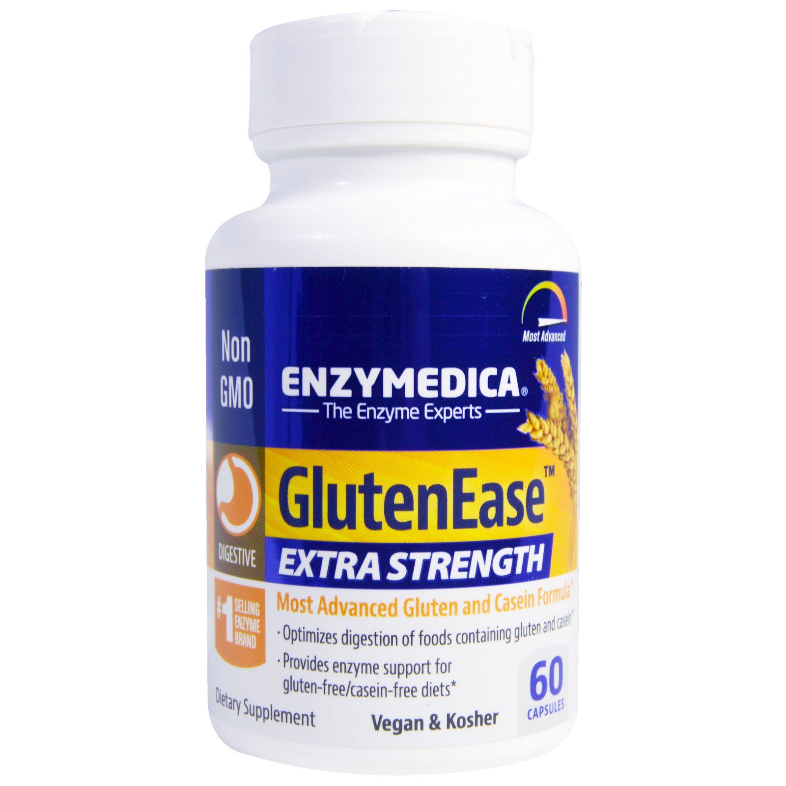 Enzymedica, GlutenEase, Extraforte, 60 Cápsulas