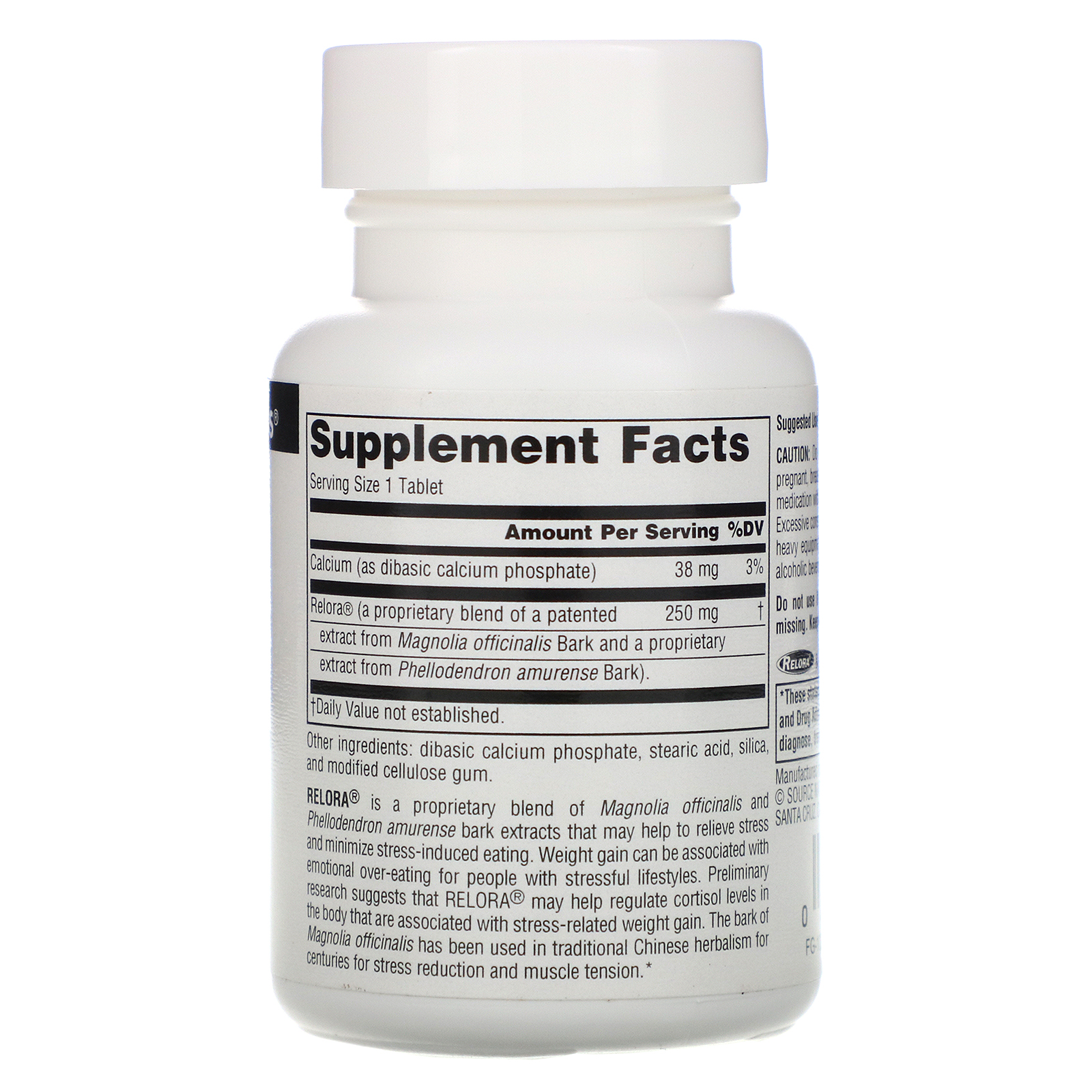 Source Naturals, Relora, 250 mg, 90 tabletes - Imagem 2