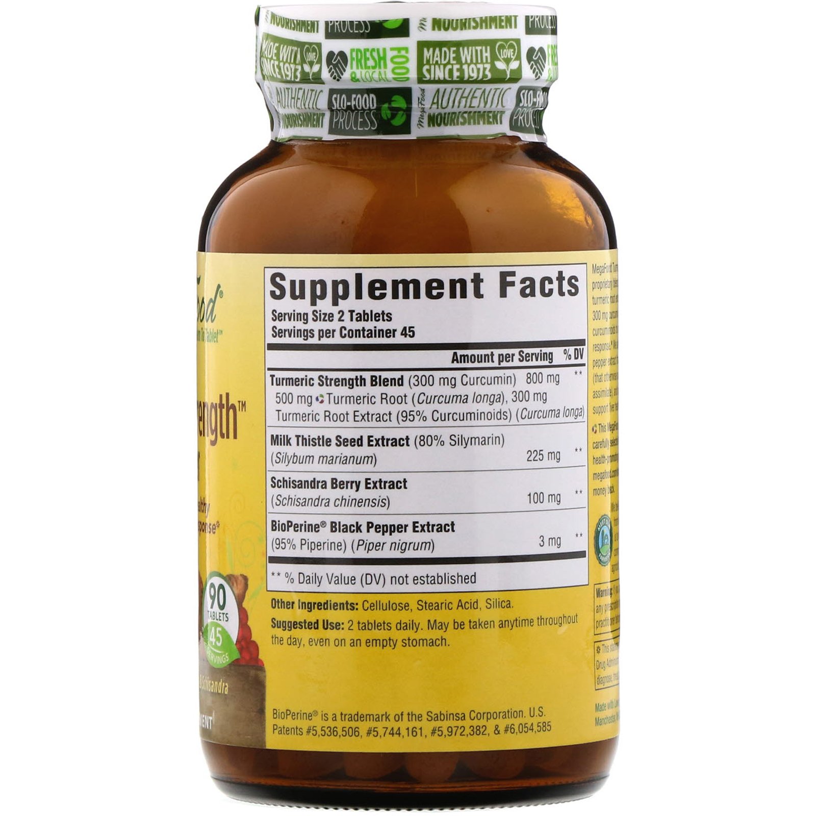 MegaFood, Turmeric Strength for Liver, 90 Tablets - Imagem 2