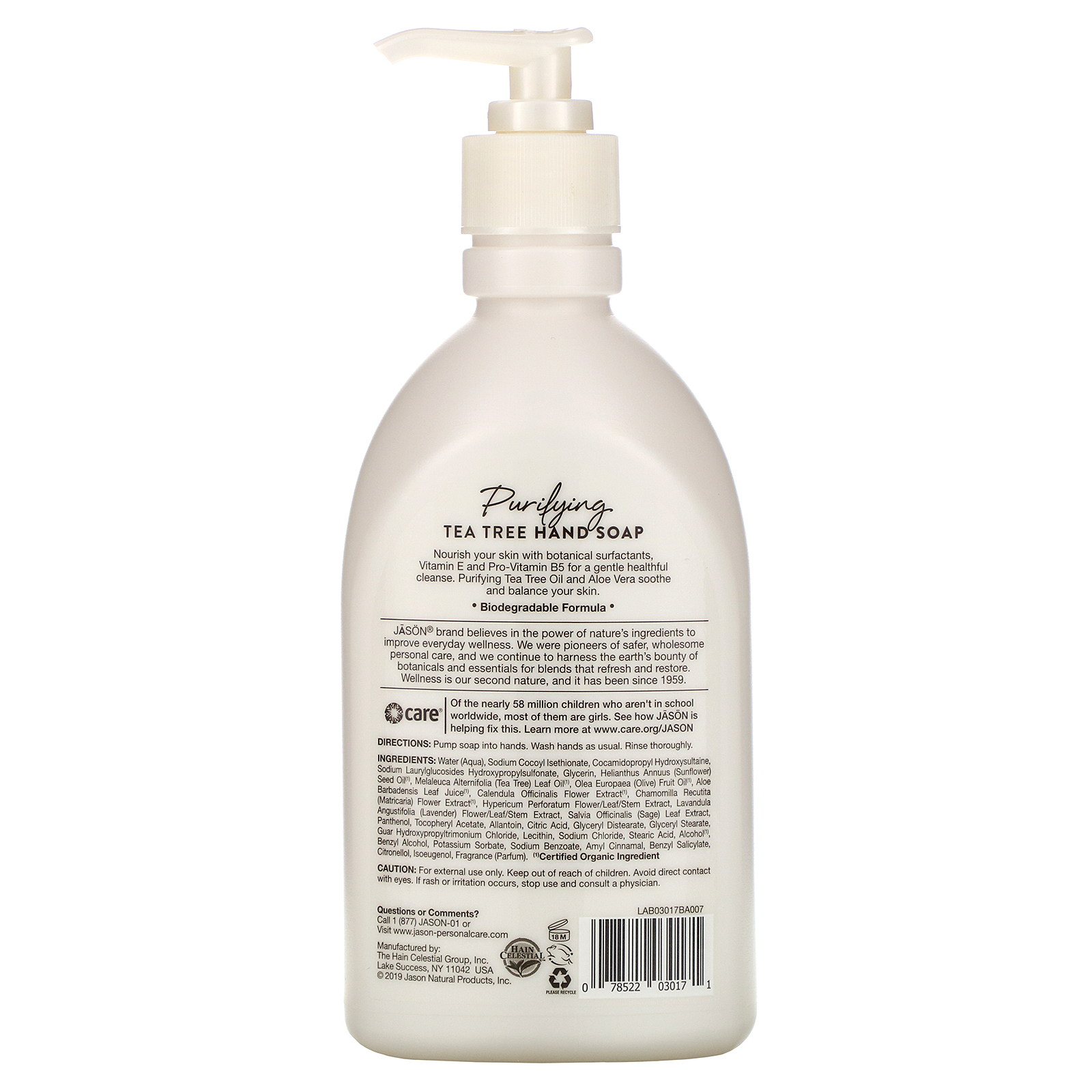 Jason Natural, Sabonete Líquido, Purifying Tea Tree, 16 fl oz (473 ml) - Imagem 2