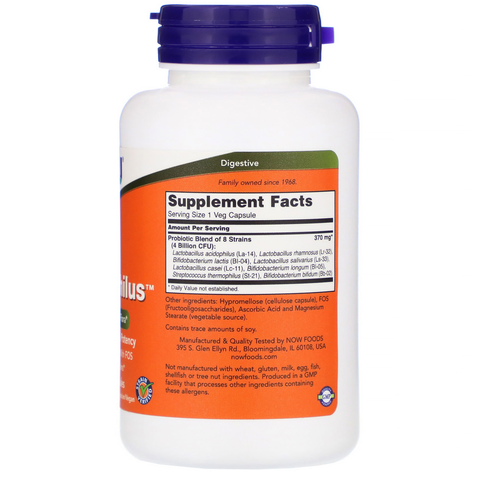 Now Foods, Gr8-Dophilus, 120 Cápsulas Vegetais - Imagem 2