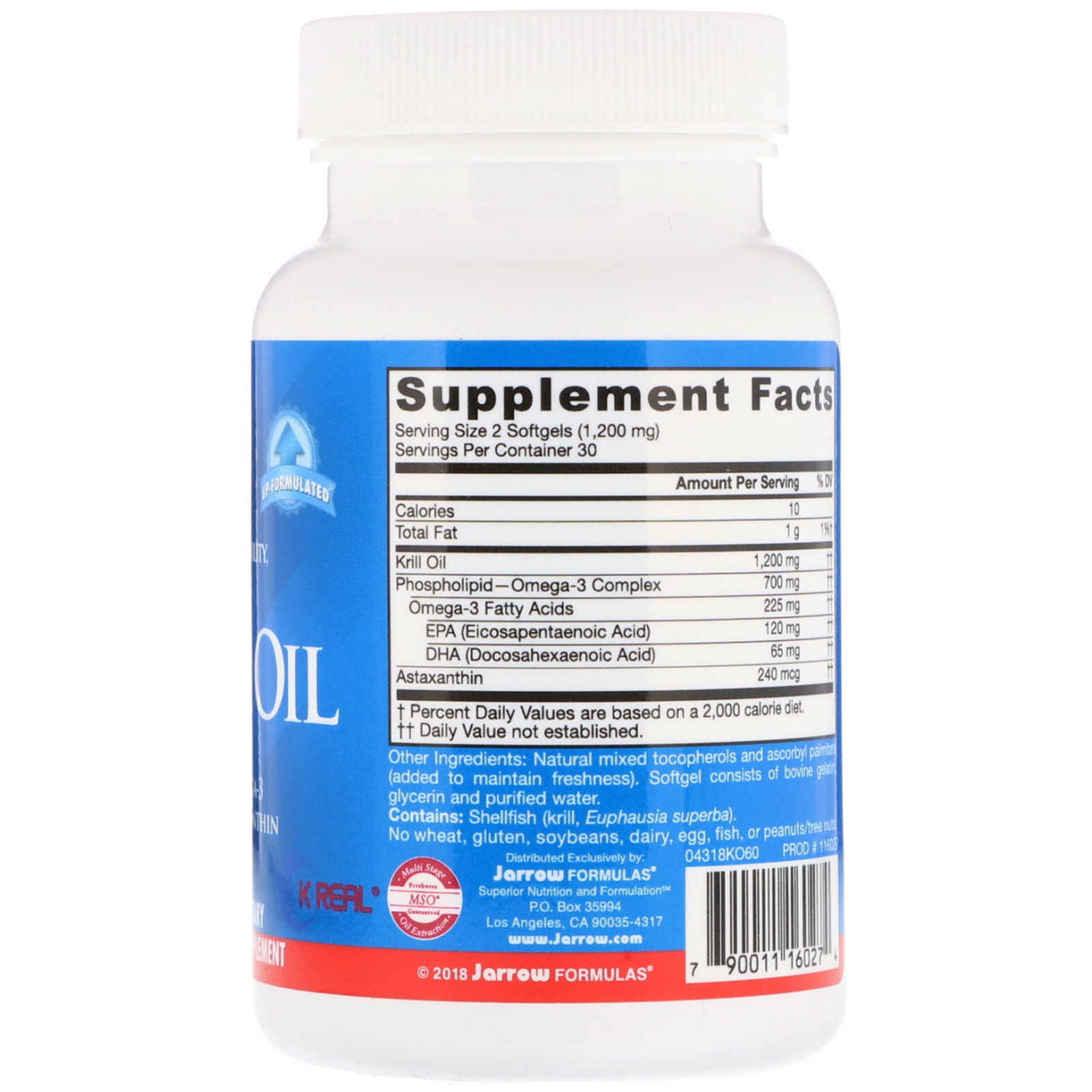 Jarrow Formulas, Óleo de Krill, 60 Cápsulas Gelatinosas - Imagem 2