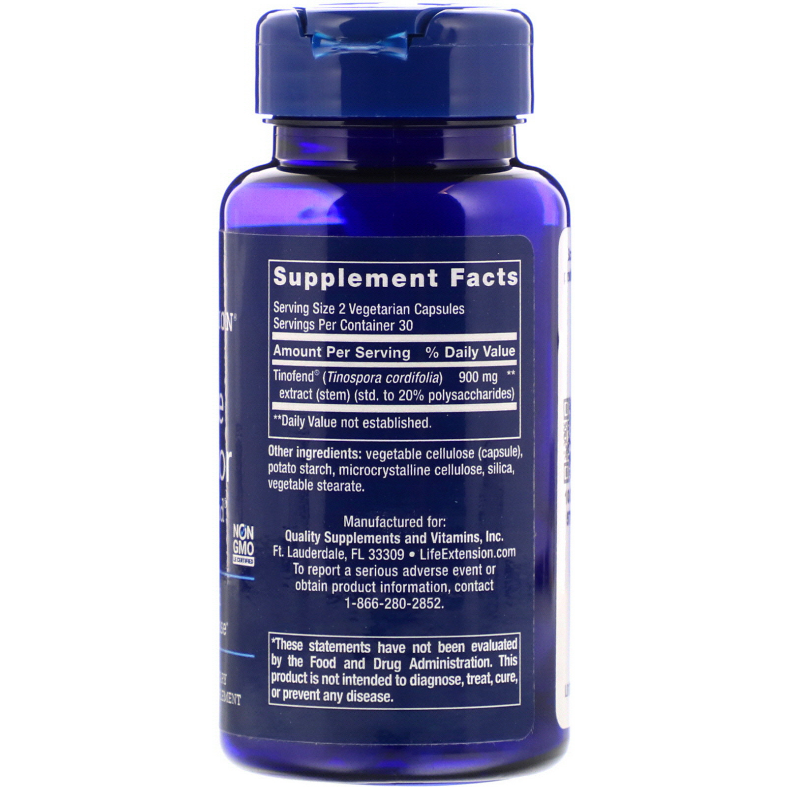 Life Extension, Immune Modulator with Tinofend, 60 Cápsulas Vegetarianas - Imagem 2