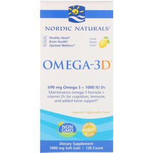 Comprar nordic naturals, ômega-3d, limão, 1000 mg, 120 cápsulas gelatinosas preço no brasil ômega 3 óleo de peixe suplementos nutricionais suplemento importado loja 43 online promoção -