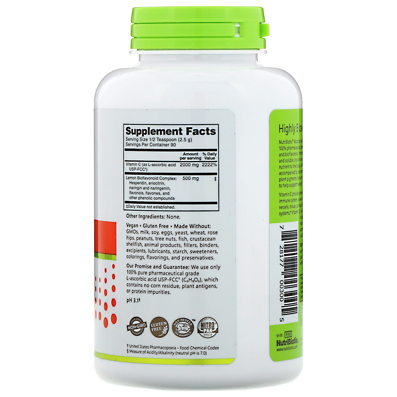 NutriBiotic, Immunity, Ascorbic Acid with Bioflavonoids, Crystalline Powder, 8 oz (227 g) - Imagem 2