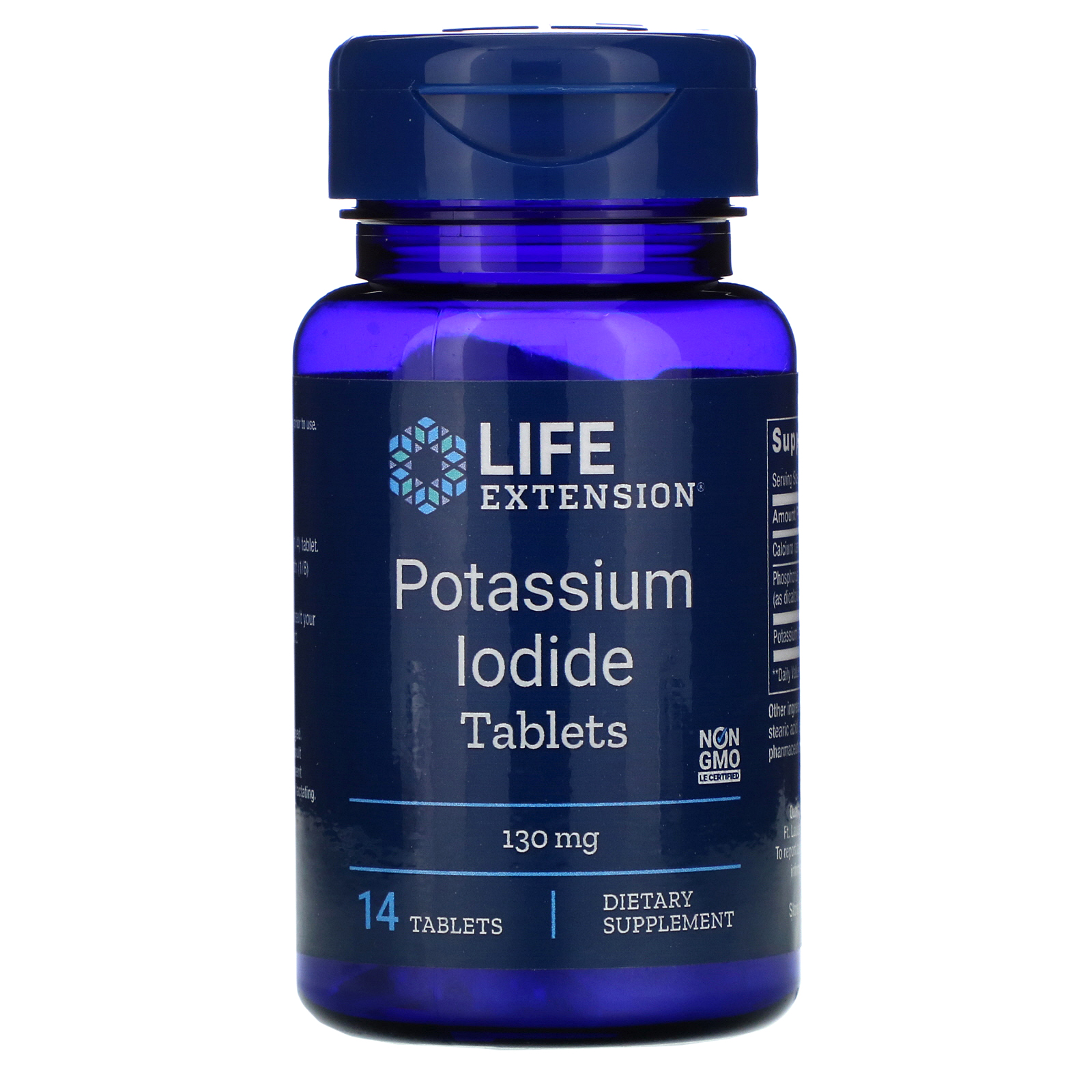 Life Extension, Comprimidos de Iodeto de Potássio, 130 mg, 14 Comprimidos