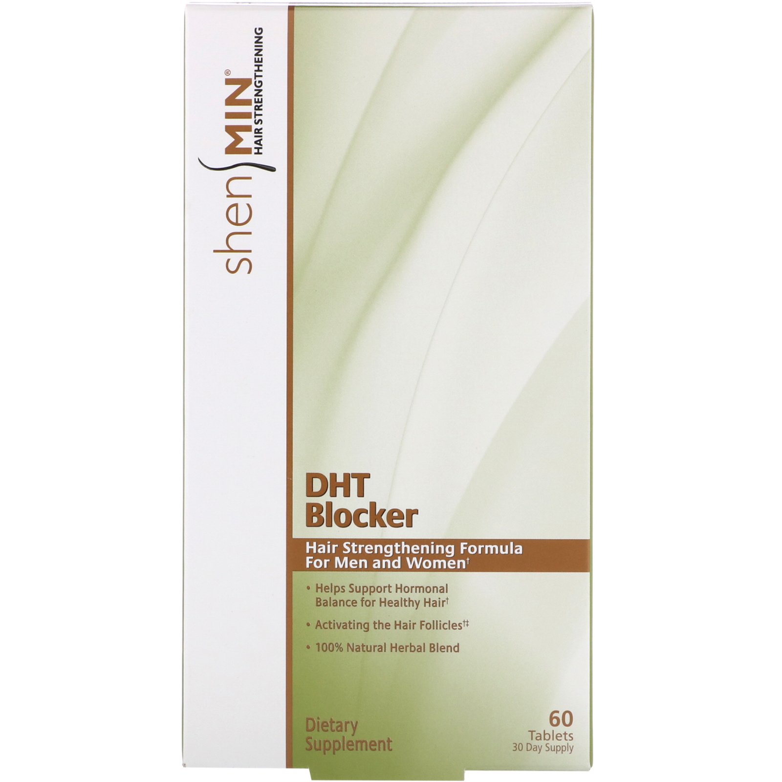 Natrol, Shen Min, bloqueador de DHT, 60 comprimidos