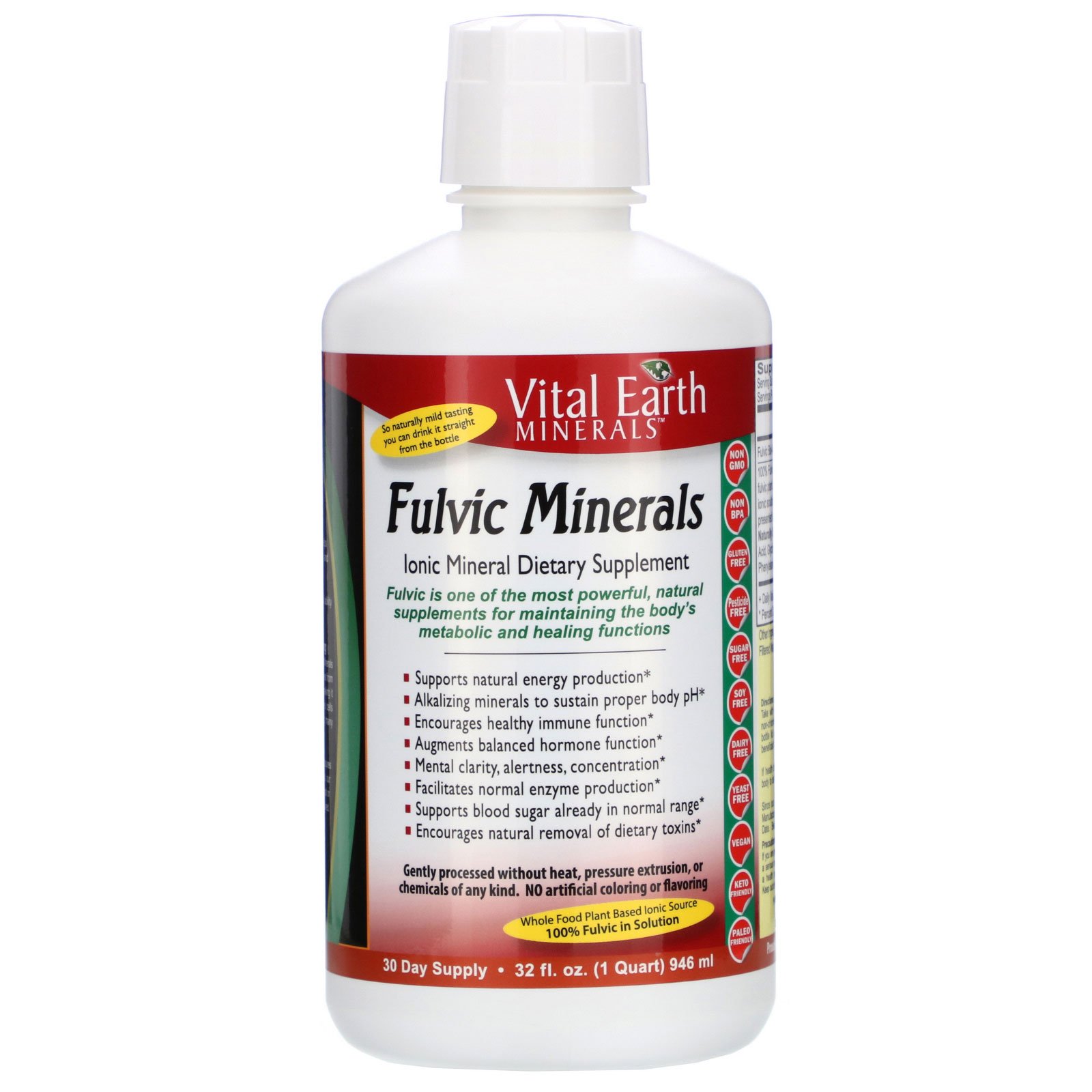 Vital Earth Minerals, Fulvic Mineral Complex, Ionic Mineral Dietary Supplement, 946 ml (32 fl oz)
