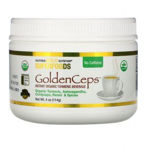 Comprar california gold nutrition, goldenceps, cúrcuma orgânica com adaptógenos, 114 g (4 oz) preço no brasil cogumelos suplementos nutricionais suplemento importado loja 169 online promoção -