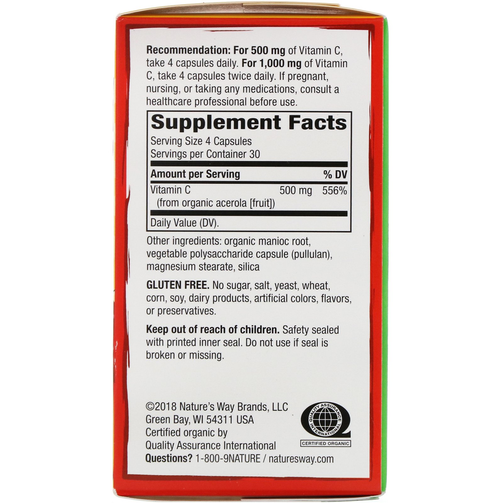 Nature's Way, Alive!, Fruit Source, Vitamina C, 120 Cápsulas Vegetarianas - Imagem 2