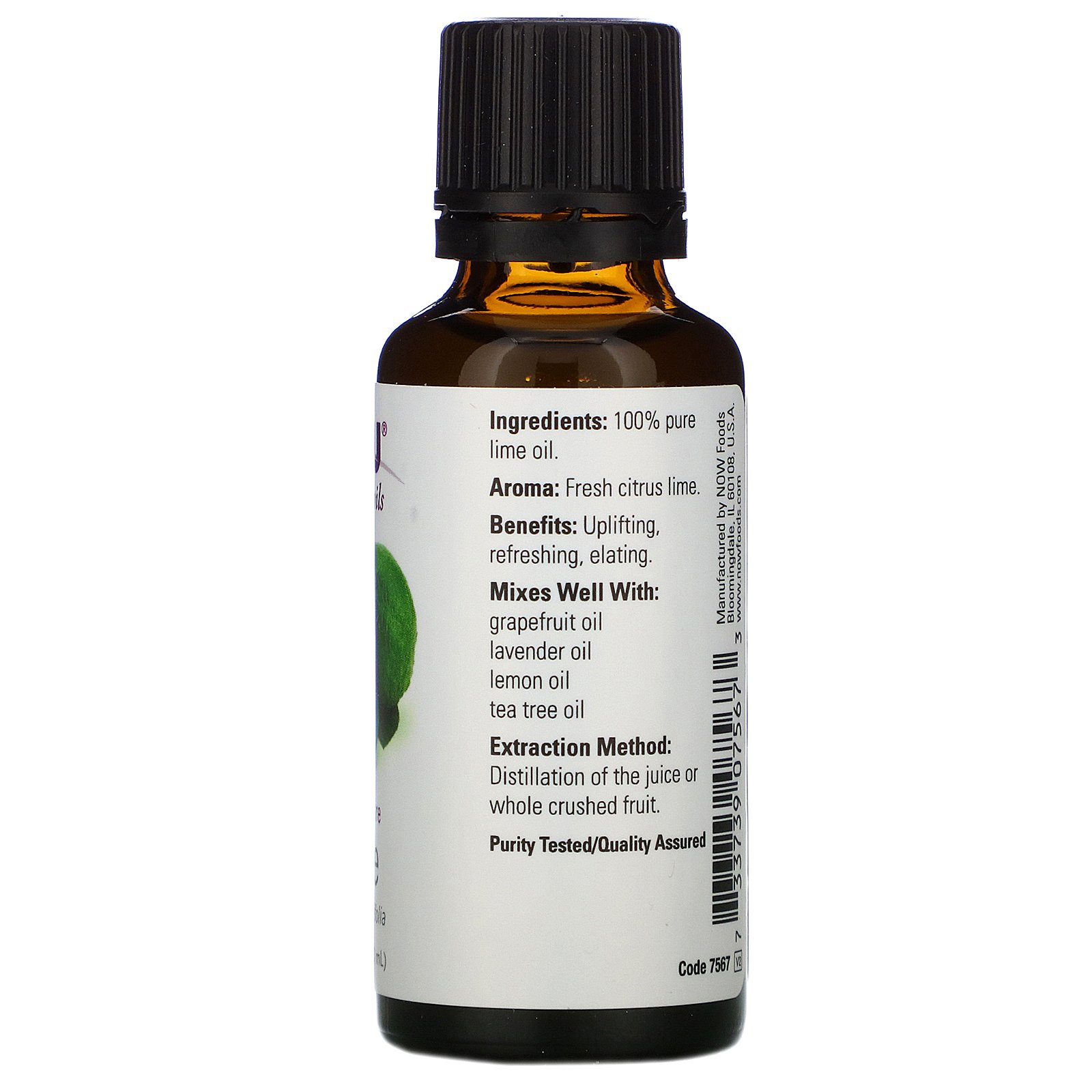 Now Foods, Óleos Essenciais, Lima, 1 fl oz (30 ml) - Imagem 2