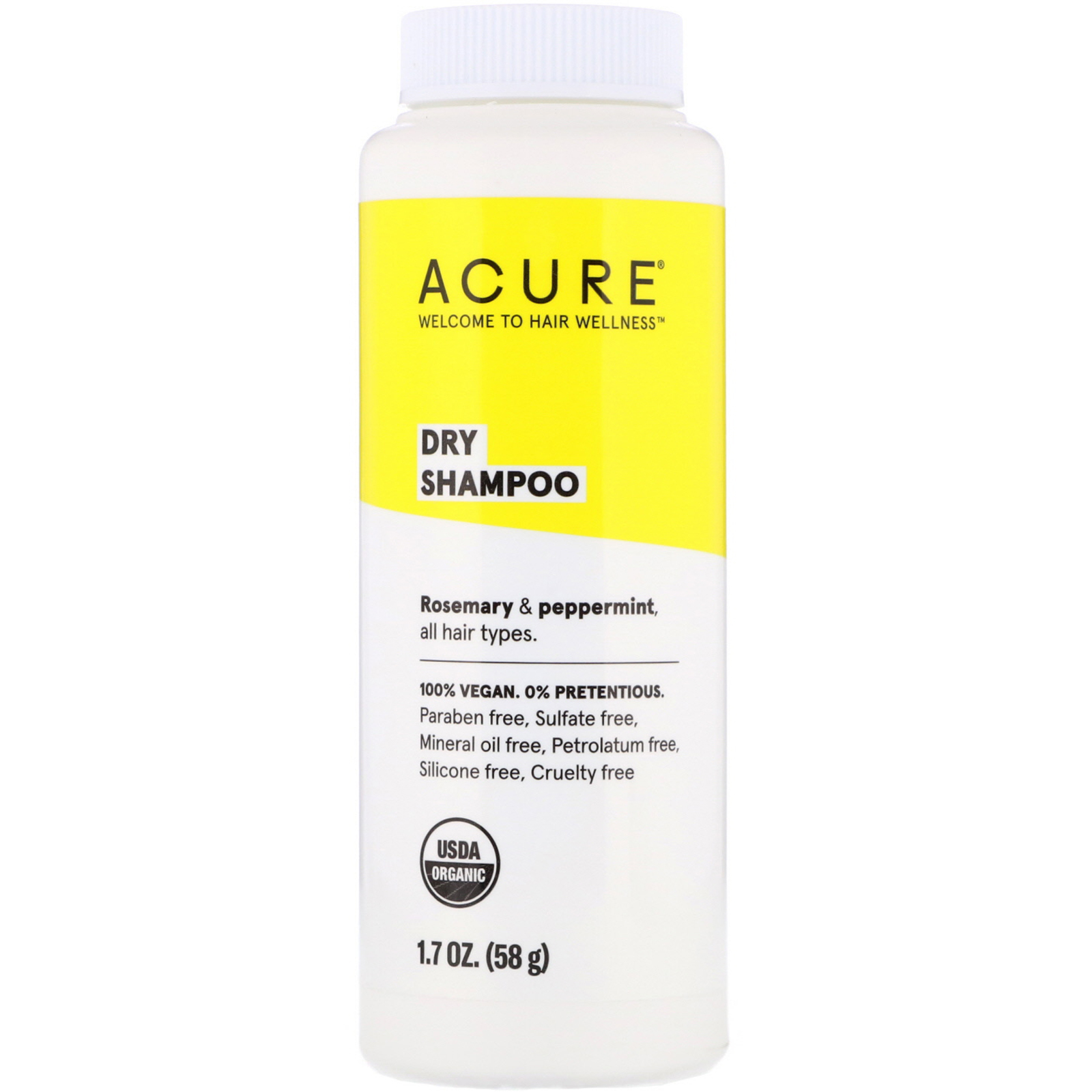 Acure, Shampoo Seco, Célula Tronco Argan +CoQ10, 1,7 fl oz (58 g)