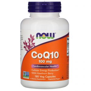 Comprar now foods, coq10, com baga de espinheiro branco, 100 mg, 180 cápsulas vegetais preço no brasil anti-idade antioxidantes tópicos de saúde suplemento importado loja 25 online promoção -
