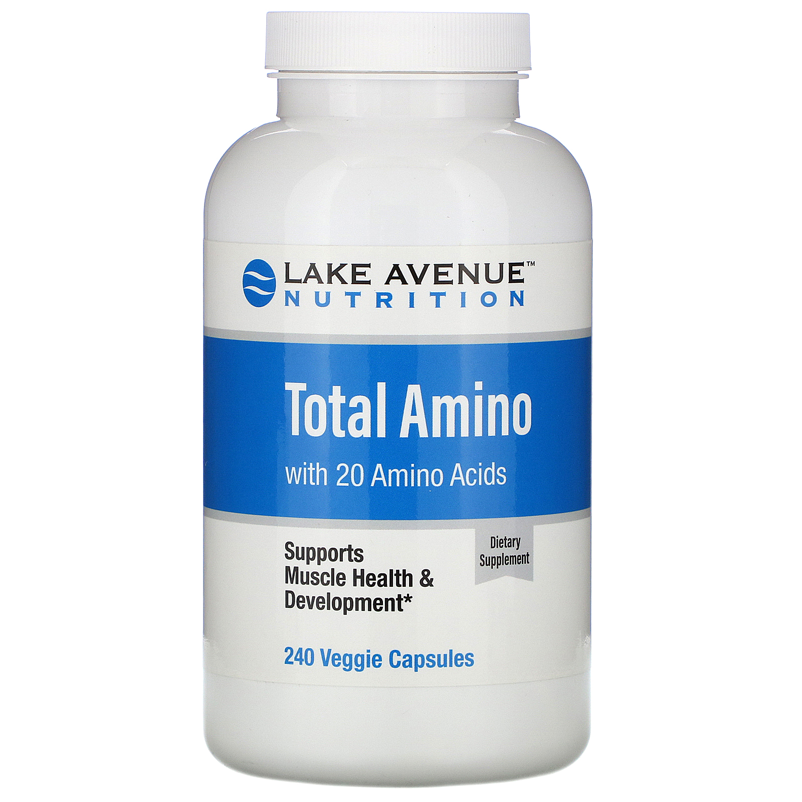 Lake Avenue Nutrition, Amino Total, 240 Cápsulas Vegetais