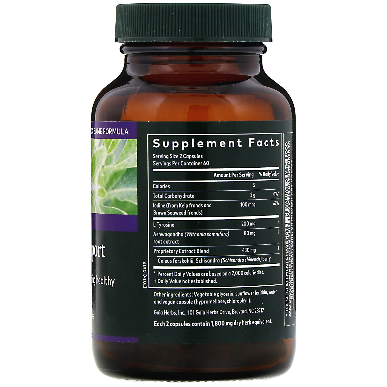 Gaia Herbs, Suporte da Tireoide, 120 Fitocápsulas Veganas Líquidas - Imagem 2
